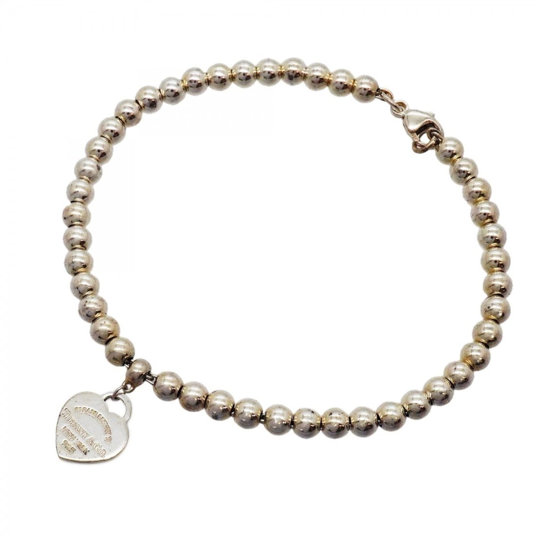 Tiffany & Co. Return to Heart Tag Bracelet with Ball Chain, Sterling Silver 925, Women's: --- Catalog ---Category: SizeLength: 17cm / 6.69''Category: DesignType: Charm braceletGender: WomenMaterial: Silver 925Category: GeneralBrand: Tiffany--- Item List ---Section: ConditionRanking: Rank A
