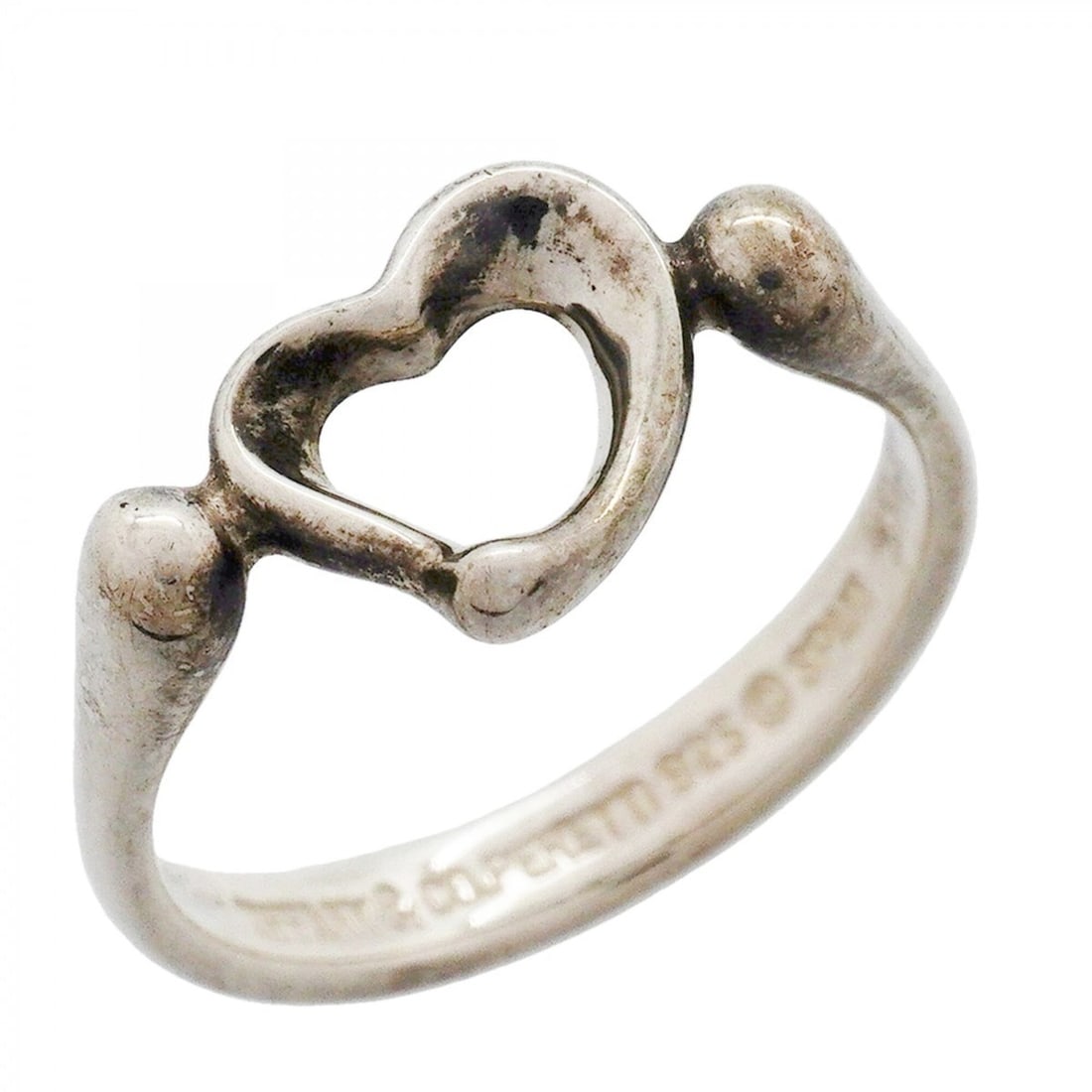 Tiffany & Co. Heart Ring, Sterling Silver 925, Size 12, Women's: --- Catalog ---Category: SizeJP Size: 12US Size: 6.5Category: DesignType: Band ringGender: WomenMaterial: Silver 925Category: GeneralBrand: Tiffany--- Item List ---Section: ConditionRanking: Rank AB U