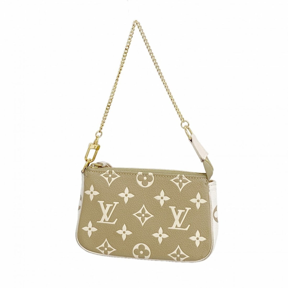 Louis Vuitton Monogram Empreinte Mini Pochette Accessoires M81284 Khaki Beige Women's Bag/Pouch: --- Catalog ---Category: SizeSize (HxWxD): 9.5cm x 15cm x 3.5cm / 3.74'' x 5.9'' x 1.37''Category: DesignType: PouchColor: Beige, KhakiGender: WomenCategory: GeneralMPN: M81284Brand: Louis Vuitton--- 