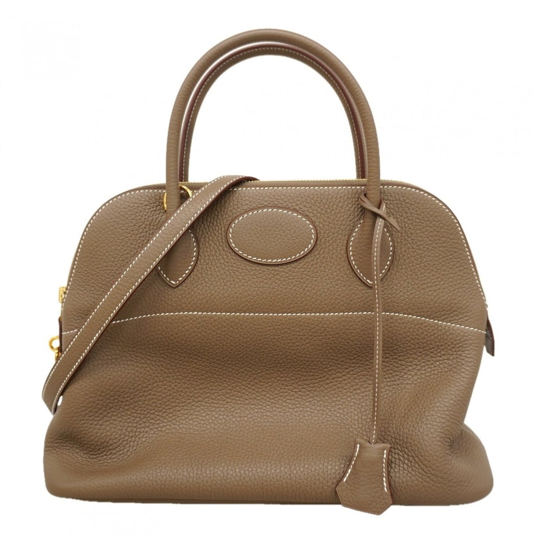 Hermes Bolide 31 handbag, Taurillon leather, Etoupe, K stamp, P2017802: --- Catalog ---Category: SizeSize (HxWxD): 24cm x 32cm x 13cm / 9.44'' x 12.59'' x 5.11''Category: DesignType: HandbagColor: Etoupe grayGender: WomenHardware Color: GoldCategory: GeneralBrand: Hermes-
