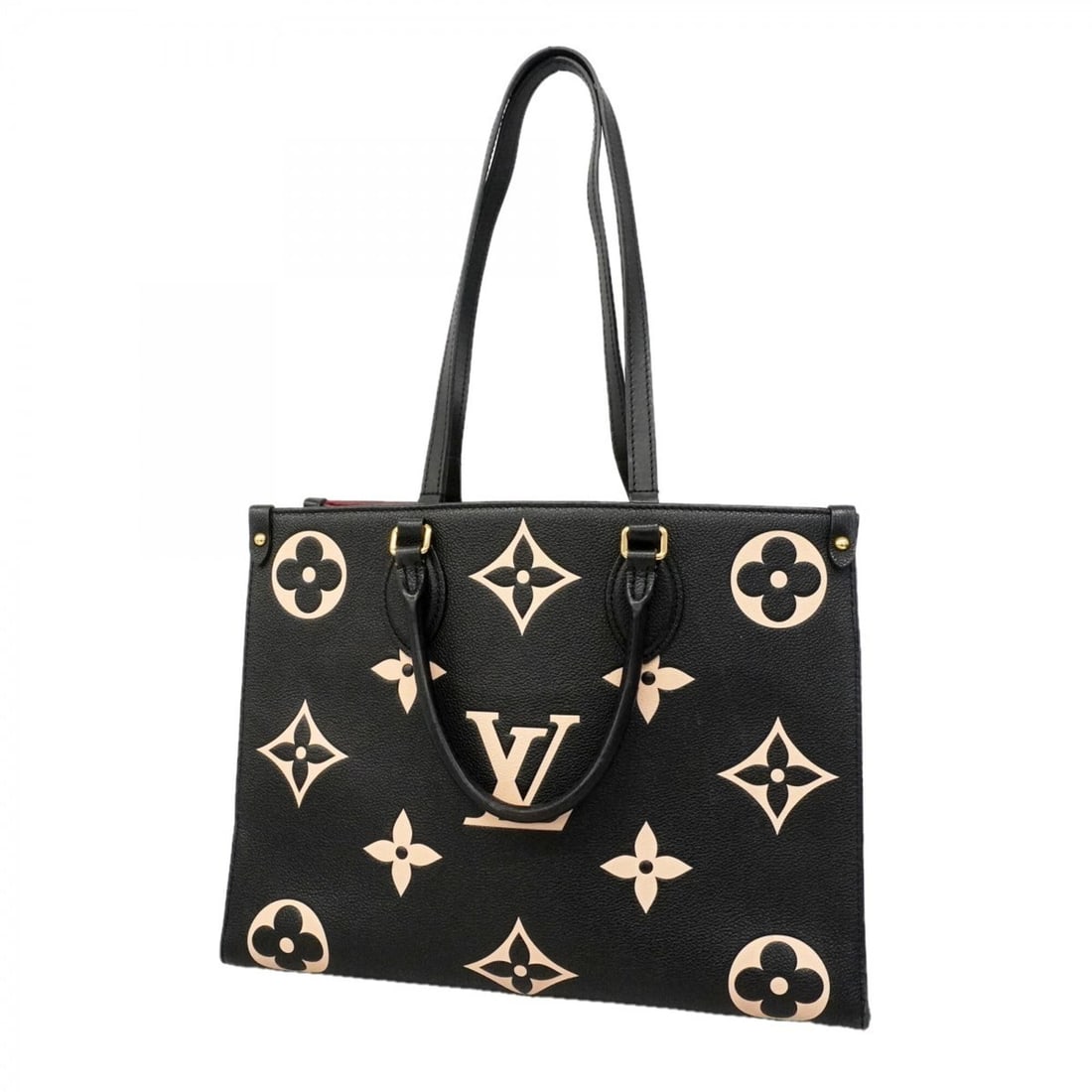 Louis Vuitton Monogram Empreinte Bicolor OnTheGo MM Tote Bag M45495 Black Beige 2-way bag for women: --- Catalog ---Category: SizeSize (HxWxD): 26cm x 34.5cm x 15cm / 10.23'' x 13.58'' x 5.9''Category: DesignType: Tote bagColor: Beige, BlackGender: WomenCategory: GeneralMPN: M45495Brand: Louis Vuitto