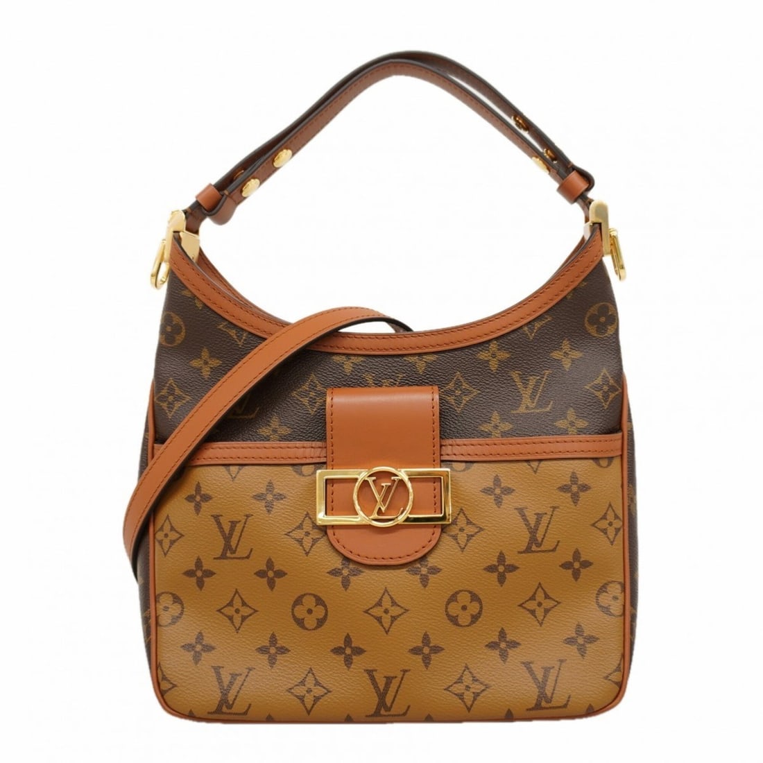 Louis Vuitton Monogram Reverse Hobo Tauphine PM Handbag M45194 Brown 2-way bag for women: --- Catalog ---Category: SizeSize (HxWxD): 22cm x 24.5cm x 11cm / 8.66'' x 9.64'' x 4.33''Category: DesignType: HandbagColor: BrownGender: WomenCategory: GeneralMPN: M45194Brand: Louis Vuitton--- Item