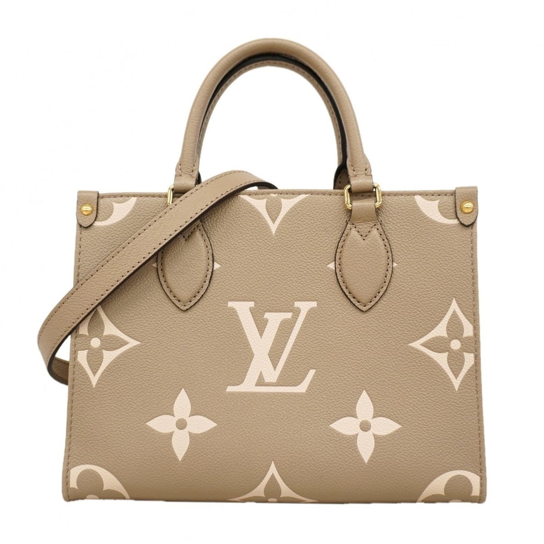 Louis Vuitton Monogram Empreinte Bicolor OnTheGo PM Handbag M45779 Tourtrell Crème 2-way bag for (1 of 12)