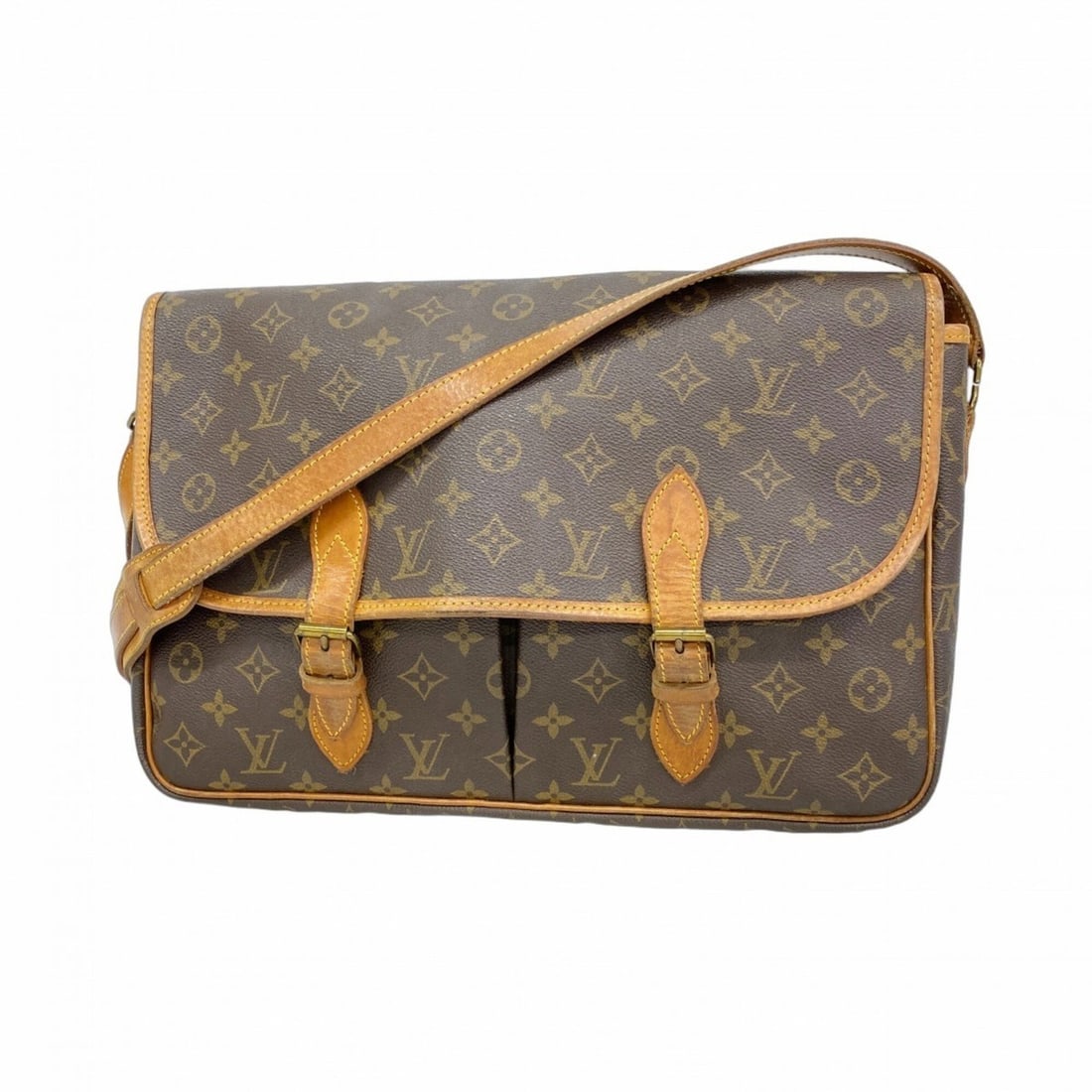 Louis Vuitton Monogram Gibeciere GM Shoulder Bag M42246 Brown Women's: --- Catalog ---Category: SizeSize (HxWxD): 27.5cm x 39cm x 11.5cm / 10.82'' x 15.35'' x 4.52''Category: DesignType: Shoulder bagColor: BrownGender: WomenCategory: GeneralMPN: M42246Brand: Louis Vuitto