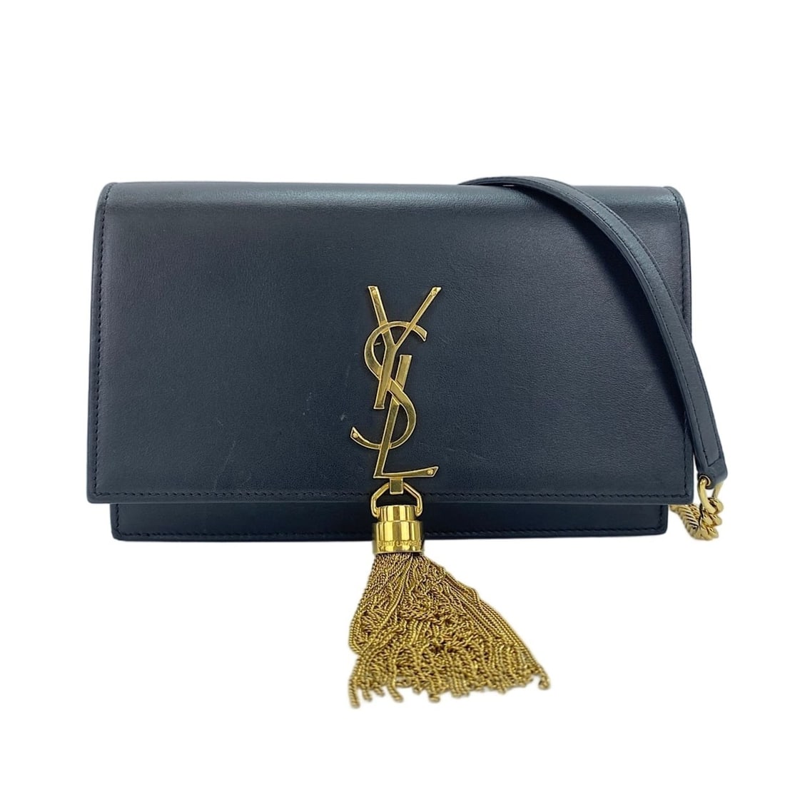 Yves Saint Laurent Kate Tassel Shoulder Bag, Black: --- Catalog ---Category: SizeSize (HxWxD): 12.5cm x 19cm x 3.5cm / 4.92'' x 7.48'' x 1.37''Strap Length: 127cm / 49.99''Category: DesignType: Shoulder bagColor: BlackGender: WomenCategory: GeneralBran