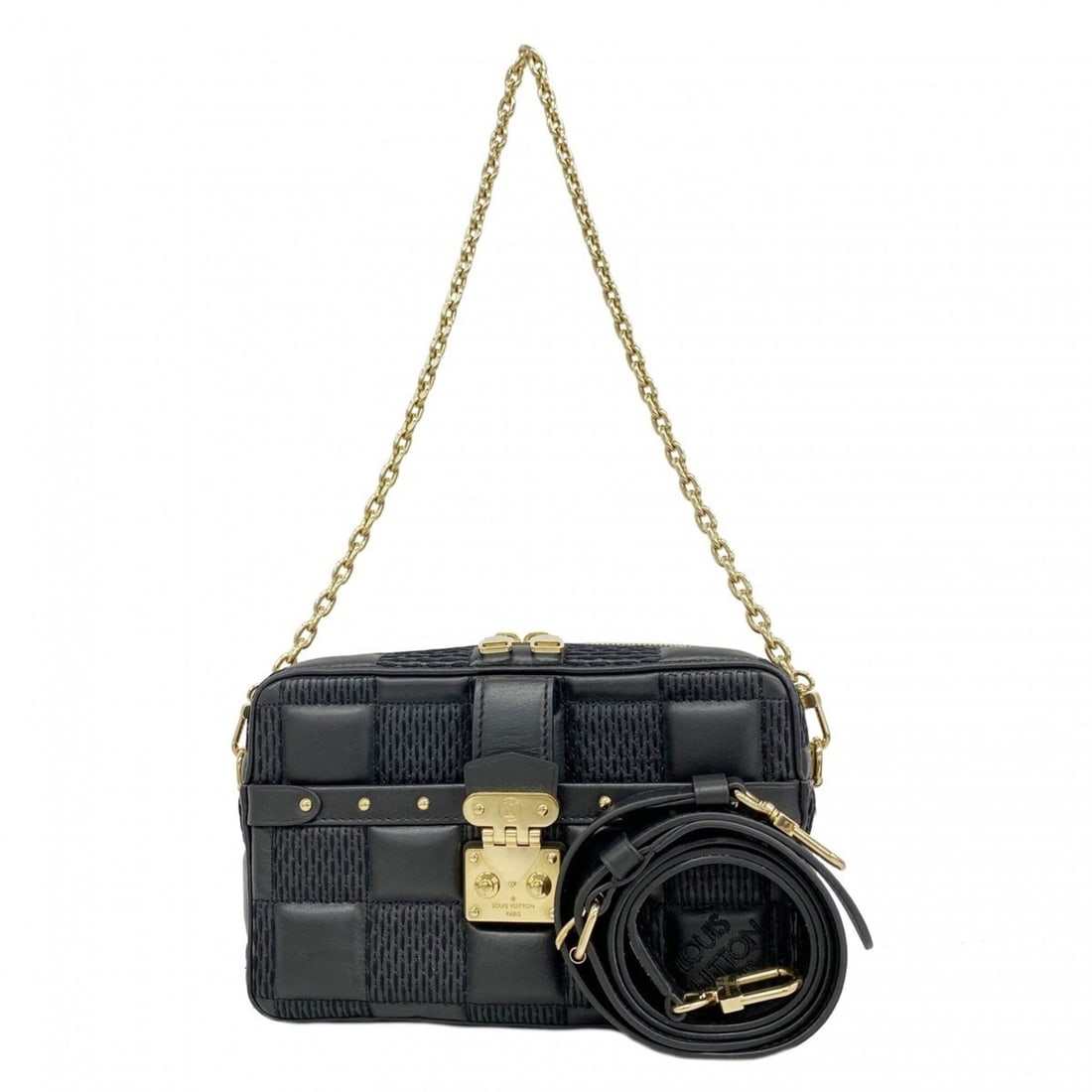 Louis Vuitton Shoulder Bag Pochette Troca M59046 Black Women's OP008262: --- Catalog ---Category: SizeSize (HxWxD): 14cm x 22cm x 6cm / 5.51'' x 8.66'' x 2.36''Category: DesignType: Shoulder bagColor: BlackGender: WomenCategory: GeneralMPN: M59046Brand: Louis Vuitton--- It