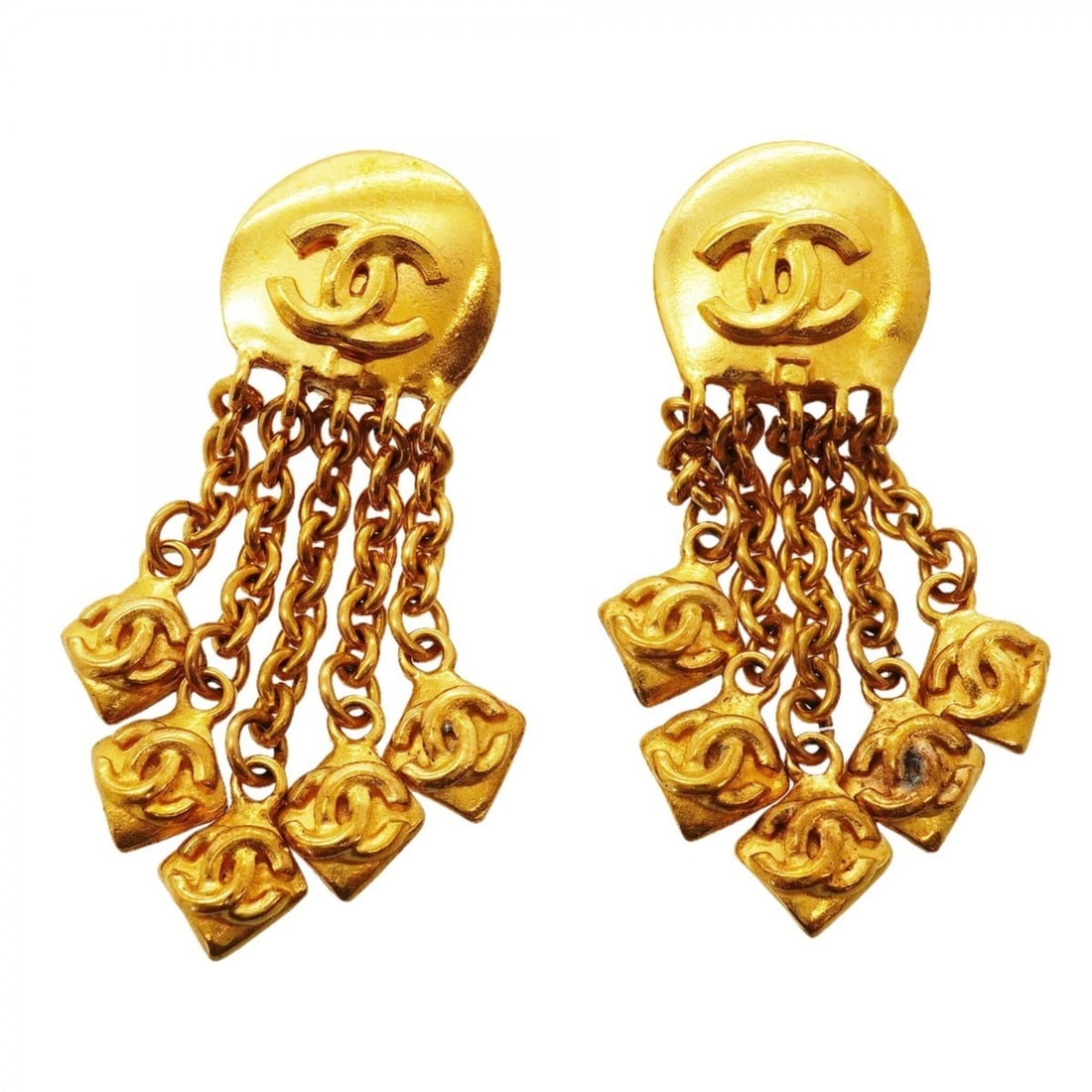 Chanel earrings, Coco Mark, GP plated, gold, women's.: --- Catalog ---Category: SizeSize (HxWxD): 57.50mm x 25.00mm / 2.26'' x 0.98''Category: DesignType: Clip earringsColor: GoldGender: WomenMaterial: Gold platingCategory: GeneralBrand: Chanel--- Item Li