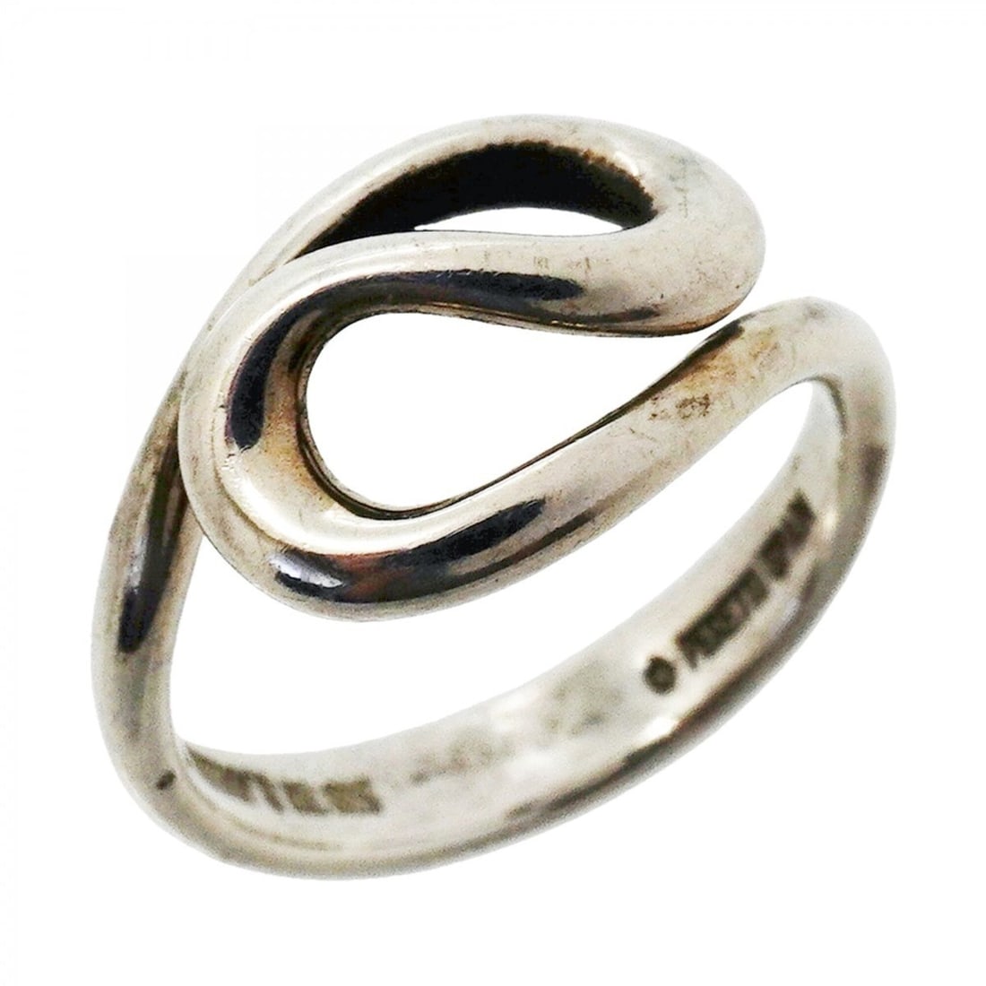 Tiffany & Co. Wave Ring, Sterling Silver 925, Size 7, Women's: --- Catalog ---Category: SizeJP Size: 7US Size: 4Category: DesignType: Band ringGender: WomenMaterial: Silver 925Category: GeneralBrand: Tiffany--- Item List ---Section: ConditionRanking: Rank AB Used