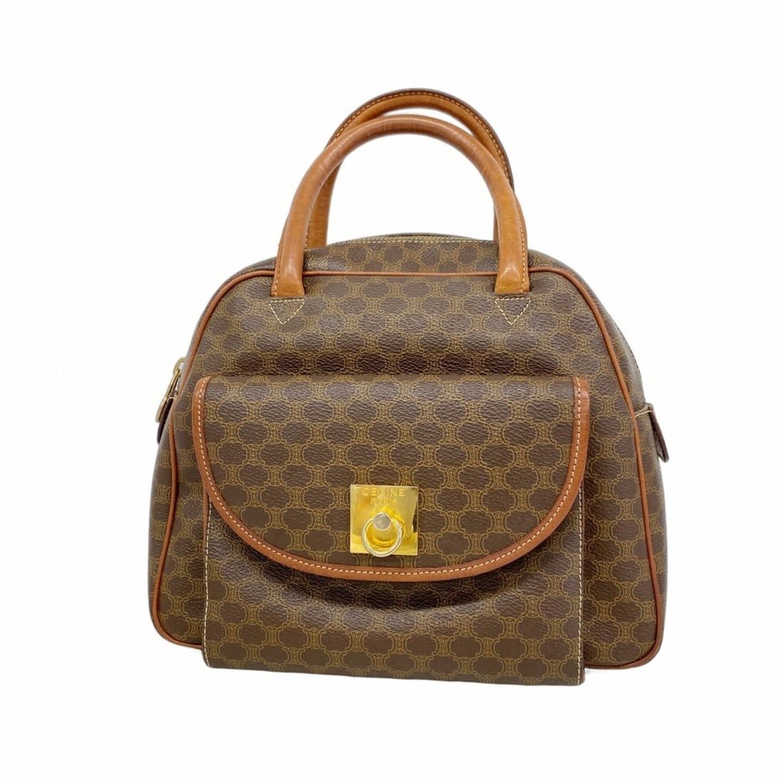 Celine Macadam Brown Handbag for Women: --- Catalog ---Category: SizeSize (HxWxD): 20cm x 24cm x 8.5cm / 7.87'' x 9.44'' x 3.34''Category: DesignType: HandbagColor: BrownGender: WomenMaterial: PVC Hardware Color: GoldCategory: GeneralBrand: