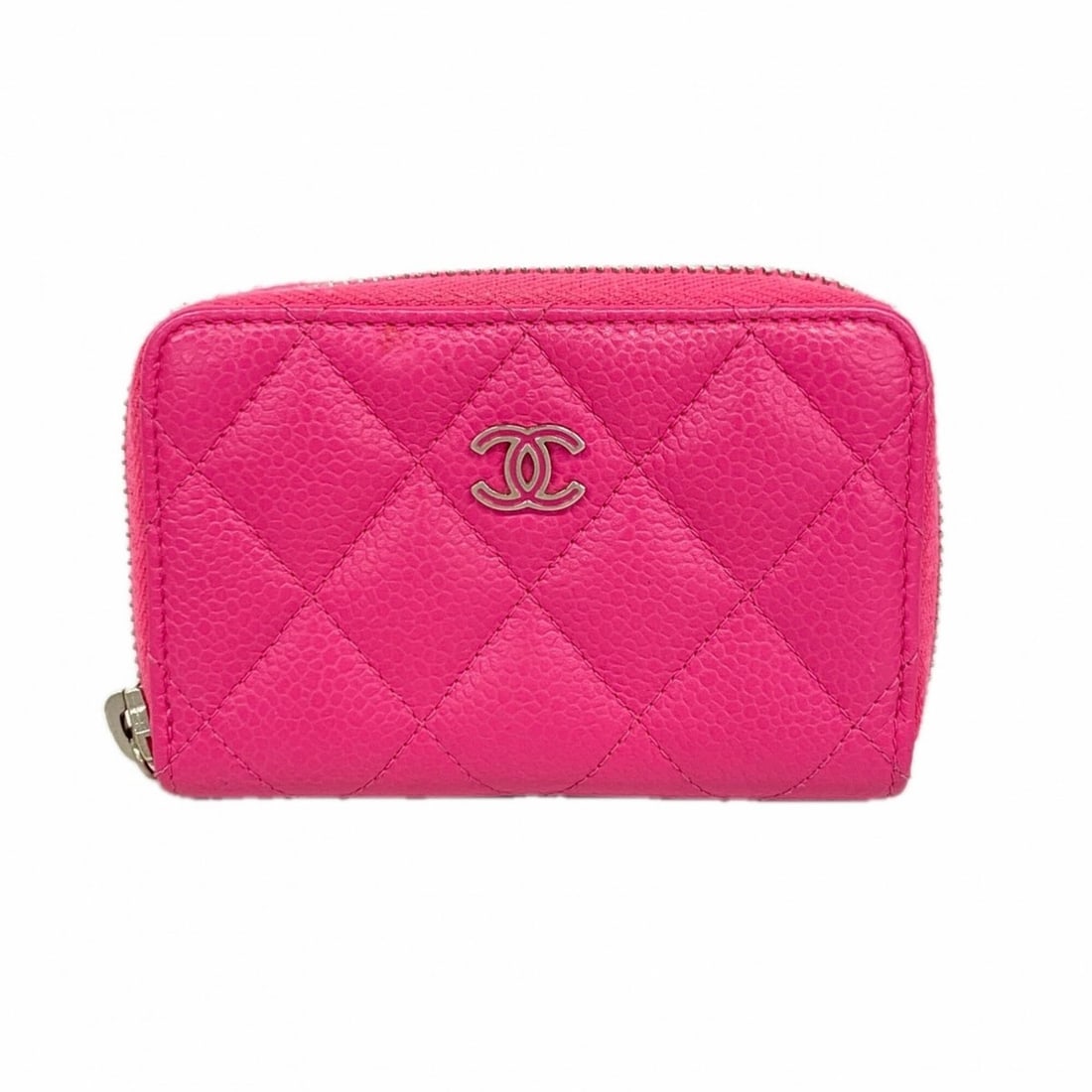 Chanel Matelassé Caviar Leather Wallet/Coin Case, Pink, Women's: --- Catalog ---Category: SizeSize (HxWxD): 7.5cm x 10.5cm x 2cm / 2.95'' x 4.13'' x 0.78''Category: DesignType: Coin purse/coin caseColor: PinkGender: WomenMaterial: Grained Calfskin Category: General