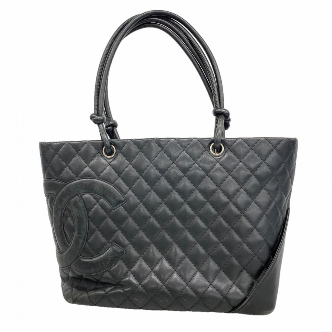 Chanel Cambon Lambskin Tote Bag, Black, Women's: --- Catalog ---Category: SizeSize (HxWxD): 25cm x 29.5cm x 15cm / 9.84'' x 11.61'' x 5.9''Category: DesignType: Tote bagColor: BlackGender: WomenMaterial: Leather Hardware Color: SilverLeather/Fur Typ
