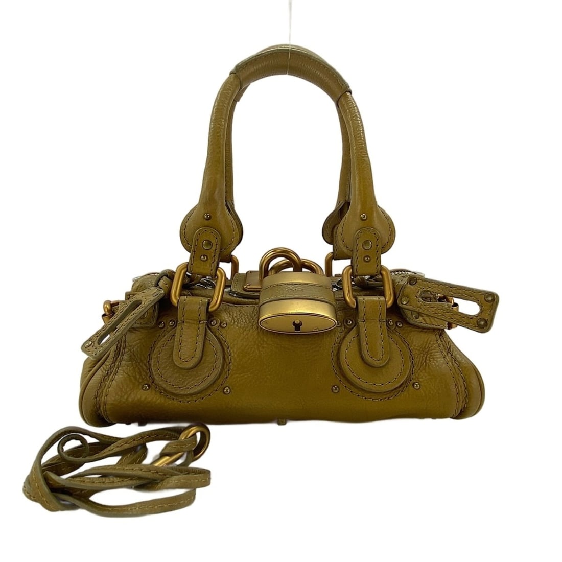 Chloé Chloe Paddington Mini Handbag, Khaki: --- Catalog ---Category: SizeHandle Drop: 18.00cm / 7.09''Size (HxWxD): 13cm x 28cm x 17cm / 5.11'' x 11.02'' x 6.69''Category: DesignType: HandbagColor: KhakiGender: WomenCategory: GeneralLine: Paddi