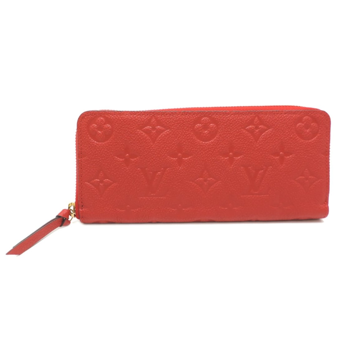 Louis Vuitton Portefeuille Clemence Women's Long Wallet M63698 (Discontinued) Monogram Empreinte: --- Catalog ---Category: SizeSize (HxWxD): 8.5cm x 19.5cm x 2cm / 3.34'' x 7.67'' x 0.78''Category: DesignType: Long wallet (bi-fold)Color: Red color, SacrletGender: WomenMaterial: Monogram Empreinte 
