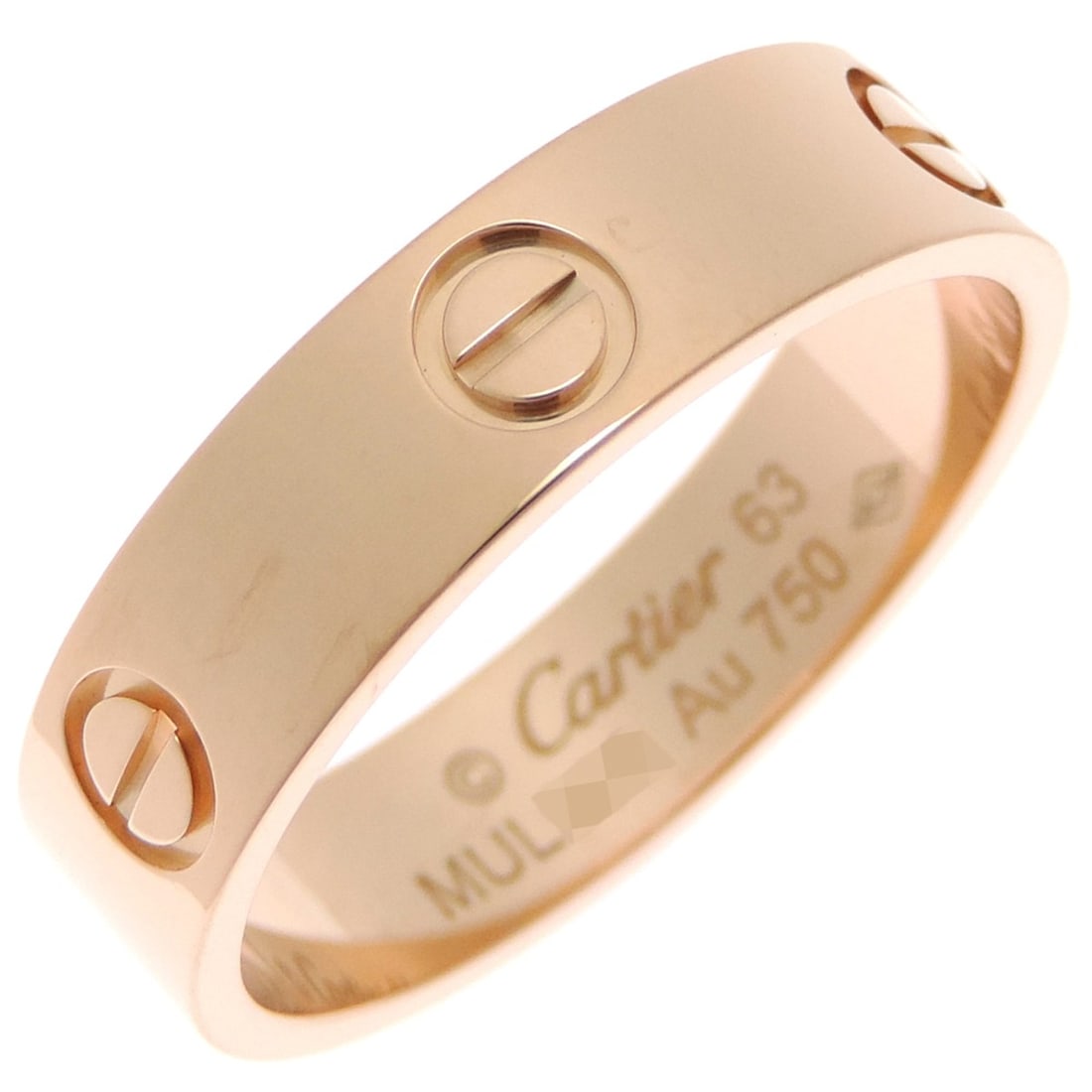 Cartier Love Classic Model #63 Women's/Men's Ring B4084800 750 Pink Gold: --- Catalog ---Category: SizeJP Size: 22.5US Size: 10.5Category: DesignType: Band ringGender: Men,WomenMaterial: Pink gold (18K)Category: GeneralMPN: B4084800Brand: Cartier--- Item List ---Section: Co