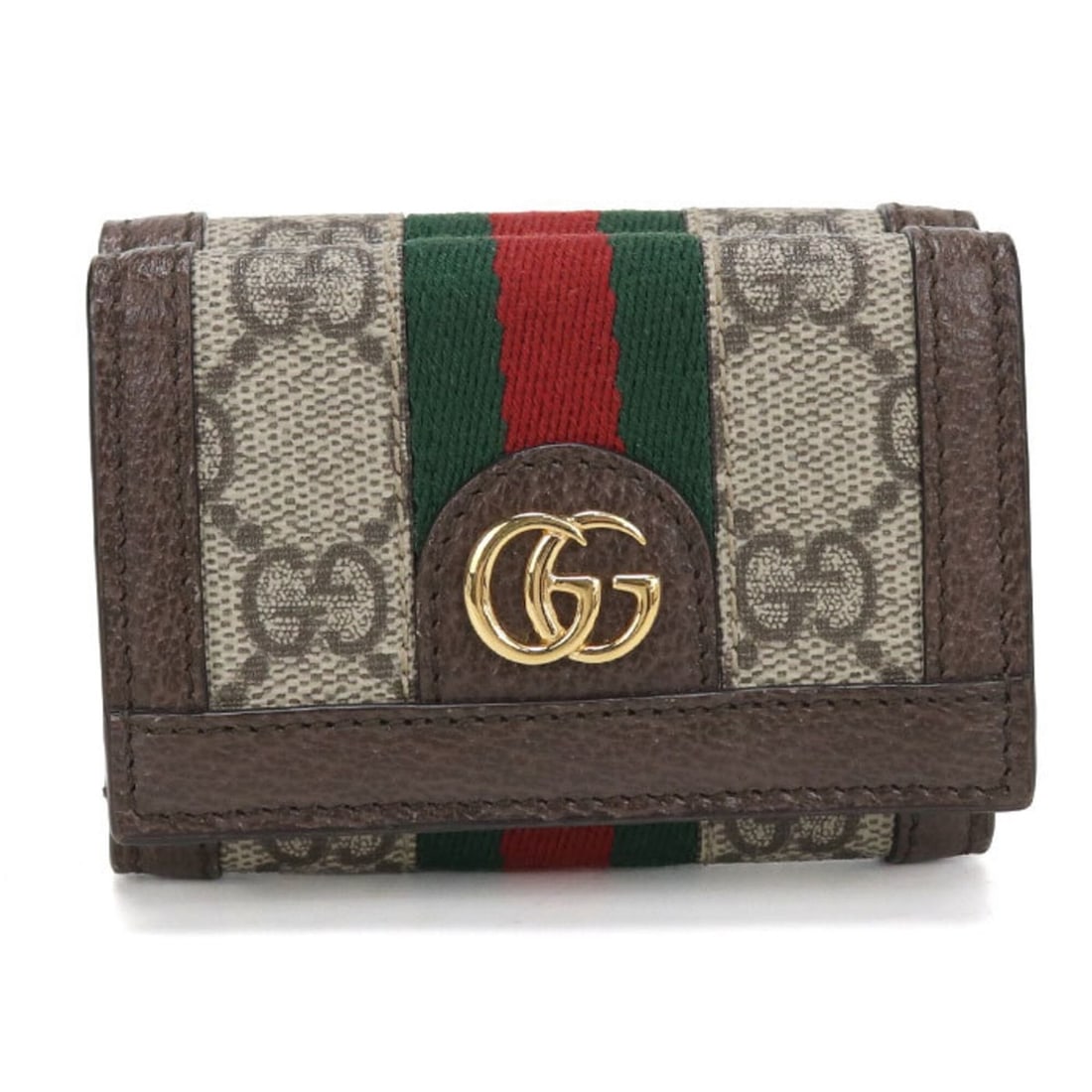 GUCCI Ophidia Tri-fold Wallet 735099 (Women's, Beige) (1 of 7)