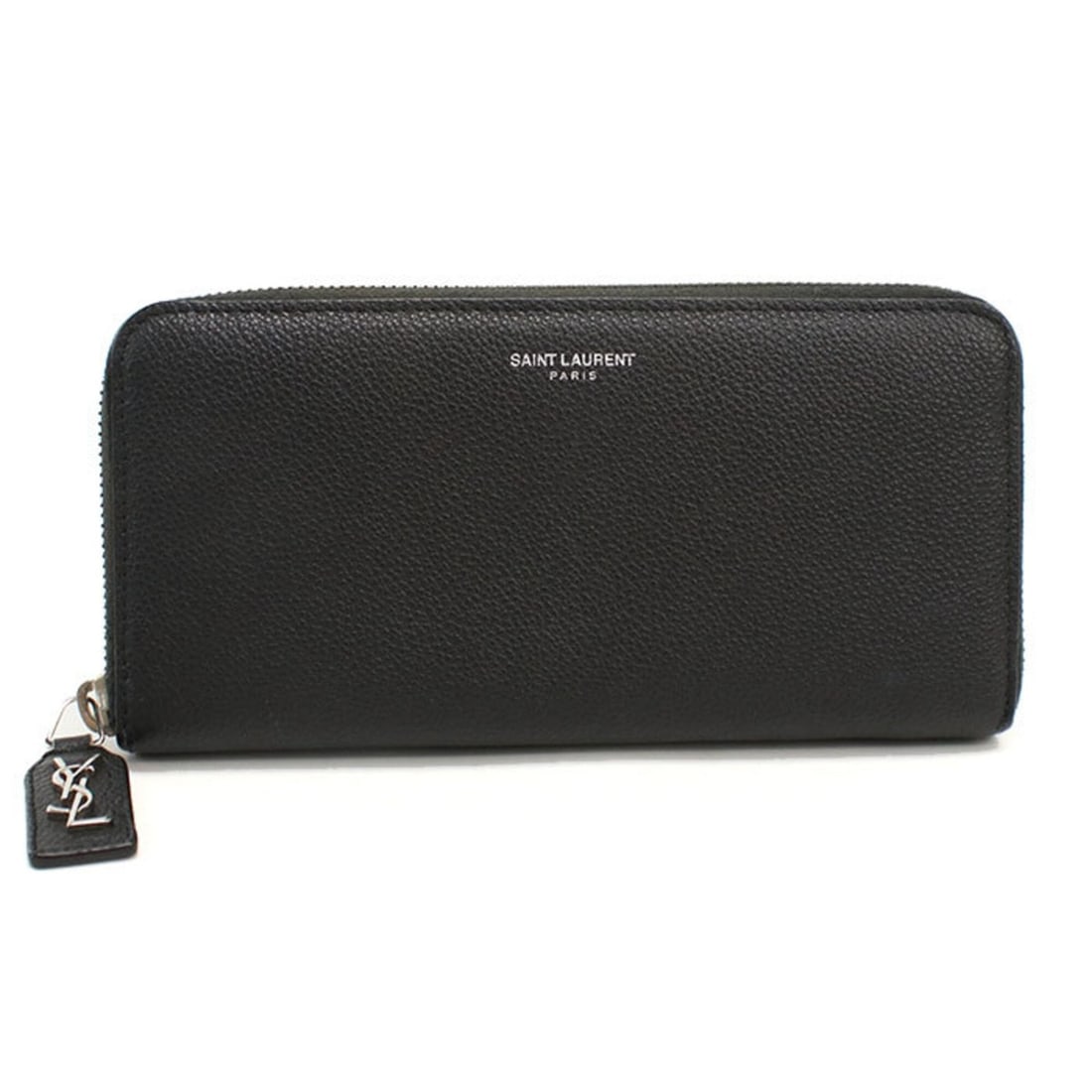 SAINT LAURENT Saint Laurent Long Wallet, Round Zipper, 414680, Classic Zip-Around Men's, Black: --- Catalog ---Category: SizeSize (HxWxD): 9cm x 19cm x 2cm / 3.54'' x 7.48'' x 0.78''Category: DesignType: Long wallet (bi-fold)Color: BlackGender: MenMaterial: Leather Leather/Fur Type: CalfskinCate
