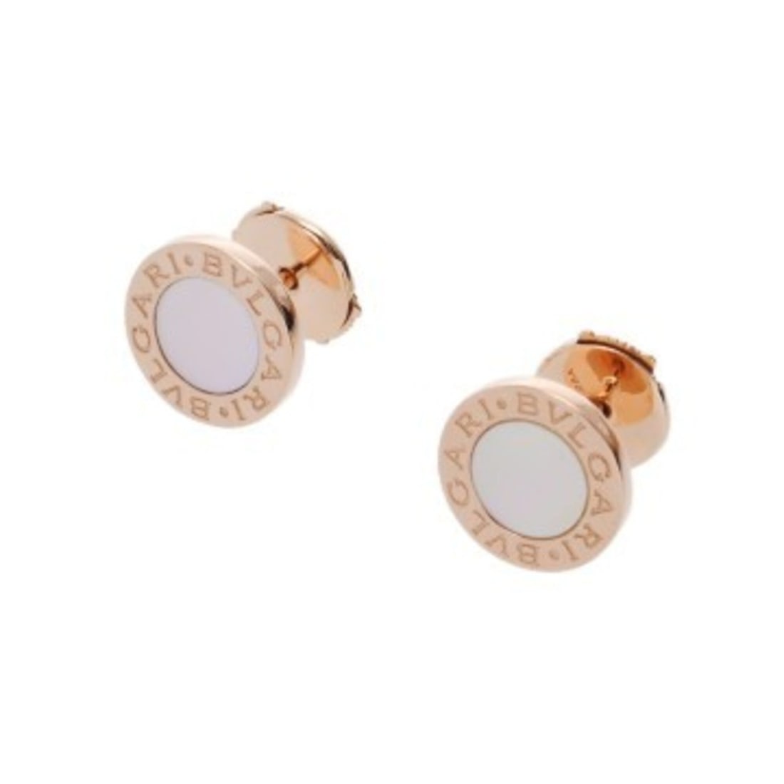 BVLGARI Bulgari Earrings, White Shell, Women's, 18K Pink Gold (PG), Grade A, Used, Ginzo: --- Catalog ---Category: SizeSize (HxWxD): 10.00mm x 10.00mm / 0.39'' x 0.39''Category: DesignType: Stud earringsStone: ShellGender: WomenMaterial: Pink gold (18K)Category: GeneralBrand: Bvlgari--- It