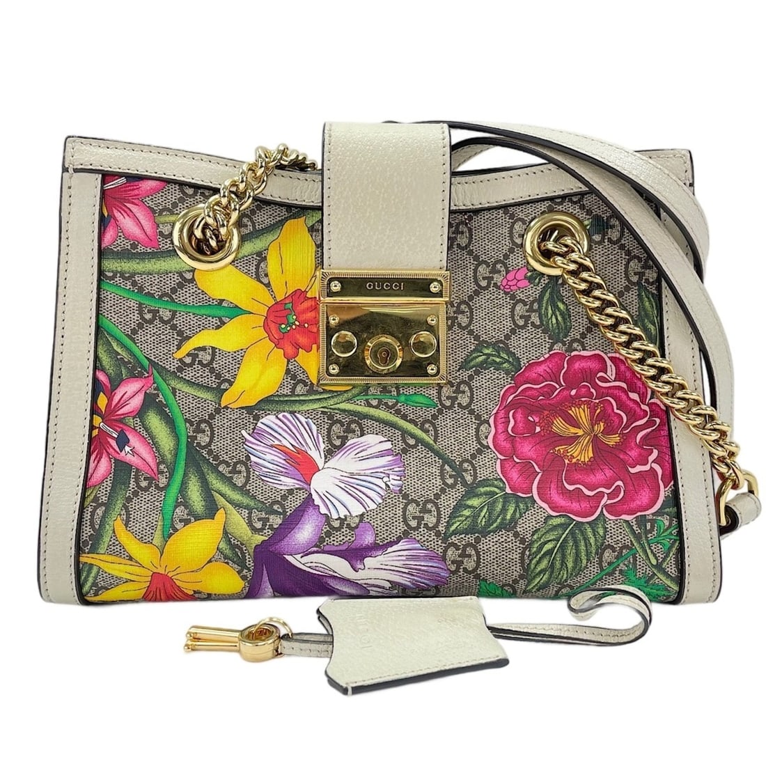 Gucci Padlock Shoulder Bag, Multicolor: --- Catalog ---Category: SizeHandle Drop: 30.00cm / 11.81''Size (HxWxD): 17cm x 26cm x 19cm / 6.69'' x 10.23'' x 7.48''Strap Length: 69cm / 27.16''Category: DesignType: Shoulder bagColor: Multi-colorG