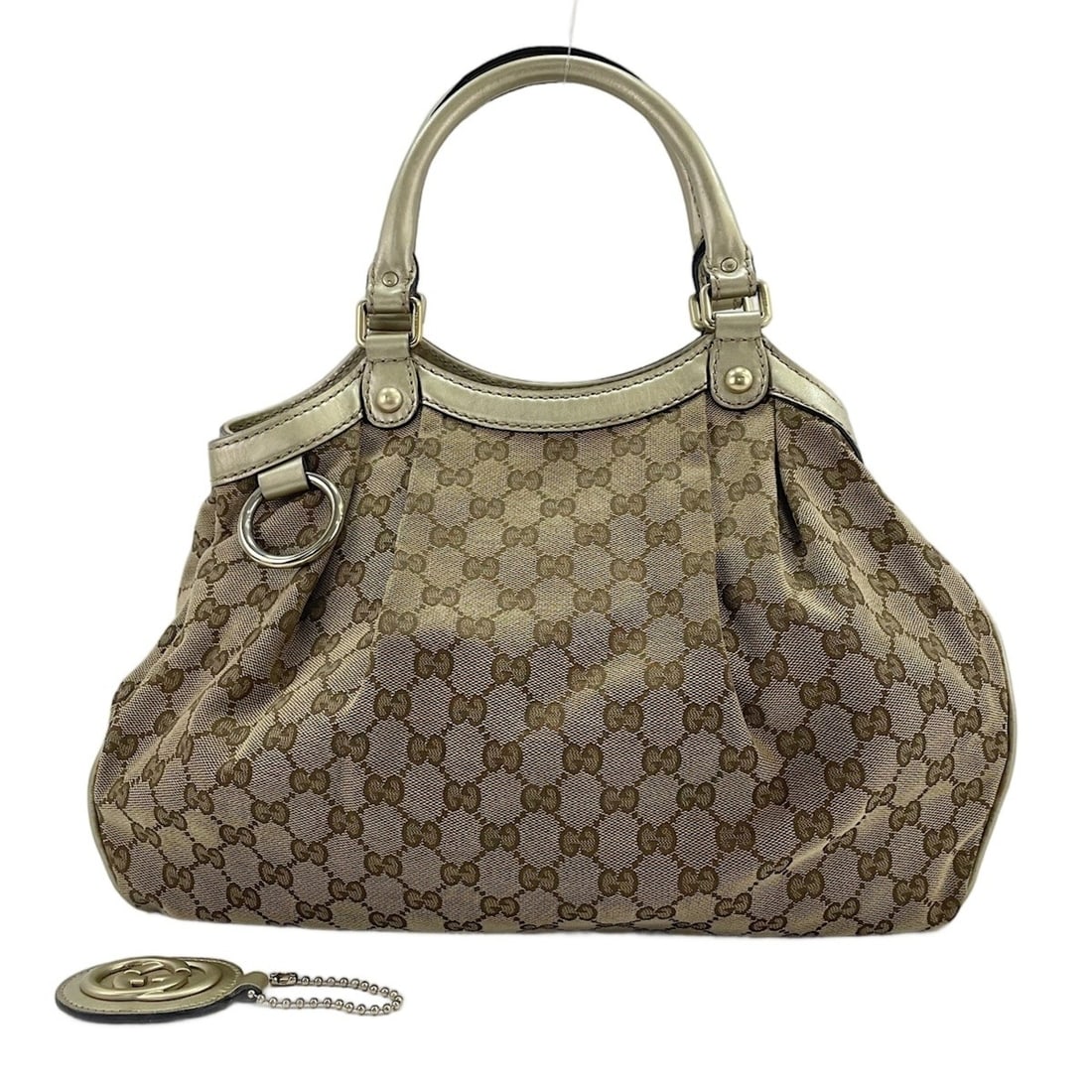 Gucci handbag, beige: --- Catalog ---Category: SizeSize (HxWxD): 28cm x 33cm x 11cm / 11.02'' x 12.99'' x 4.33''Category: DesignType: HandbagColor: BeigeGender: WomenCategory: GeneralBrand: GucciCountry of Origin: Italy---
