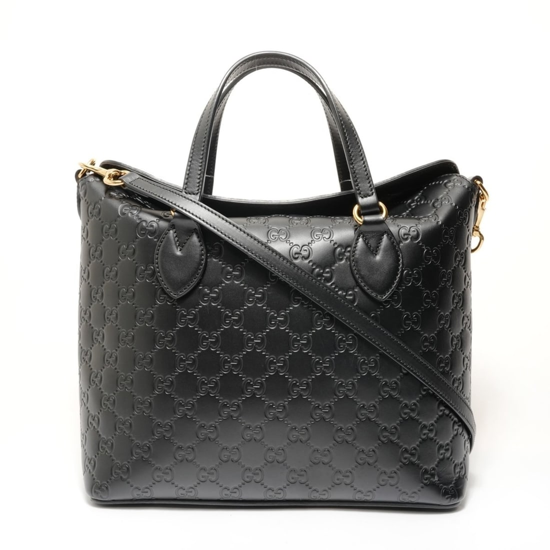 Gucci GG Shima Leather Top Handle 2-Way Shoulder Bag, Black (1 of 13)