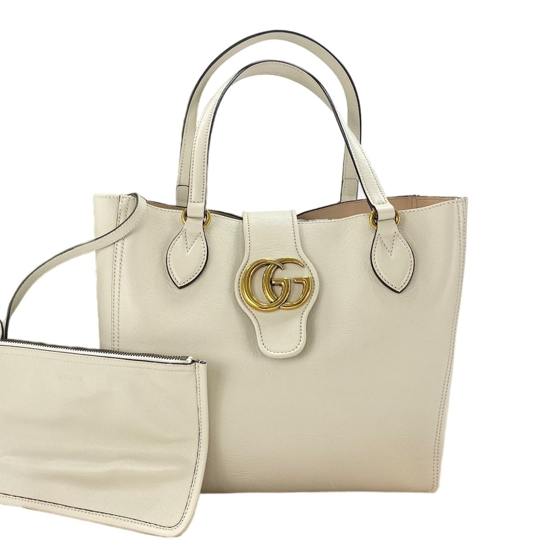 Gucci GG Marmont Tote Bag, White: --- Catalog ---Category: SizeSize (HxWxD): 25cm x 28cm x 8.5cm / 9.84'' x 11.02'' x 3.34''Strap Length: 44cm / 17.32''Category: DesignType: Tote bagColor: WhiteGender: WomenCategory: GeneralLine: GG M