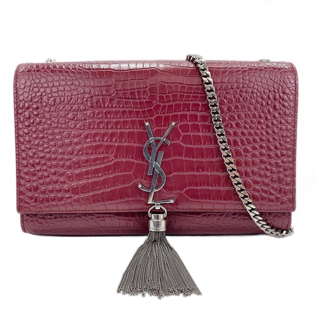 Yves Saint Laurent Kate Tassel Shoulder Bag, Wine Red: --- Catalog ---Category: SizeSize (HxWxD): 16cm x 24cm x 5.5cm / 6.29'' x 9.44'' x 2.16''Strap Length: 97cm / 38.18''Category: DesignType: Shoulder bagColor: WineGender: WomenCategory: GeneralBrand: Y