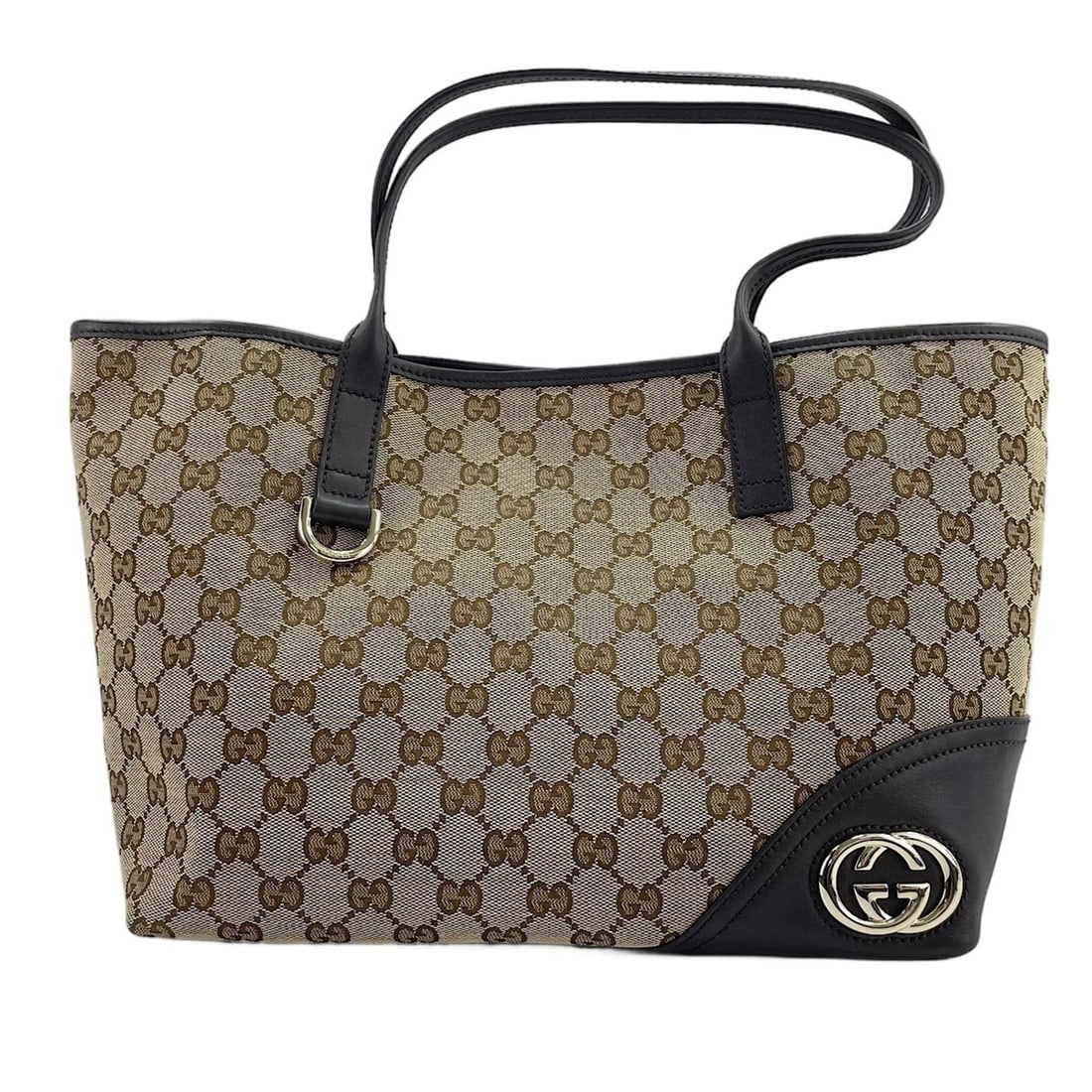 Gucci New Brit Tote Bag, Beige: --- Catalog ---Category: SizeHandle Drop: 20.00cm / 7.87''Size (HxWxD): 22cm x 40cm x 15cm / 8.66'' x 15.74'' x 5.9''Category: DesignType: Tote bagColor: BeigeGender: WomenCategory: GeneralBrand: Gucc