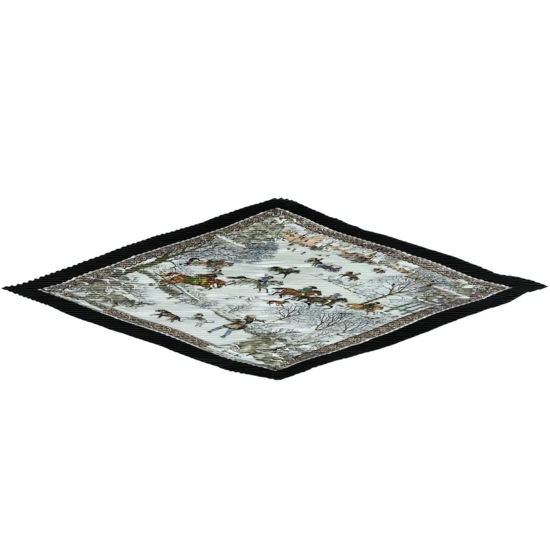 HERMES Hermes Pleated Scarf L Hiver Winter Scarf/Muffler Silk Khaki Women's: --- Catalog ---Category: SizeSize (LxW): 39cm x 1.25m / 15.35'' x 49.21''Category: DesignType: ScarfColor: KhakiGender: WomenMaterial: Silk Category: GeneralBrand: Hermes--- Item List ---Section: Cond