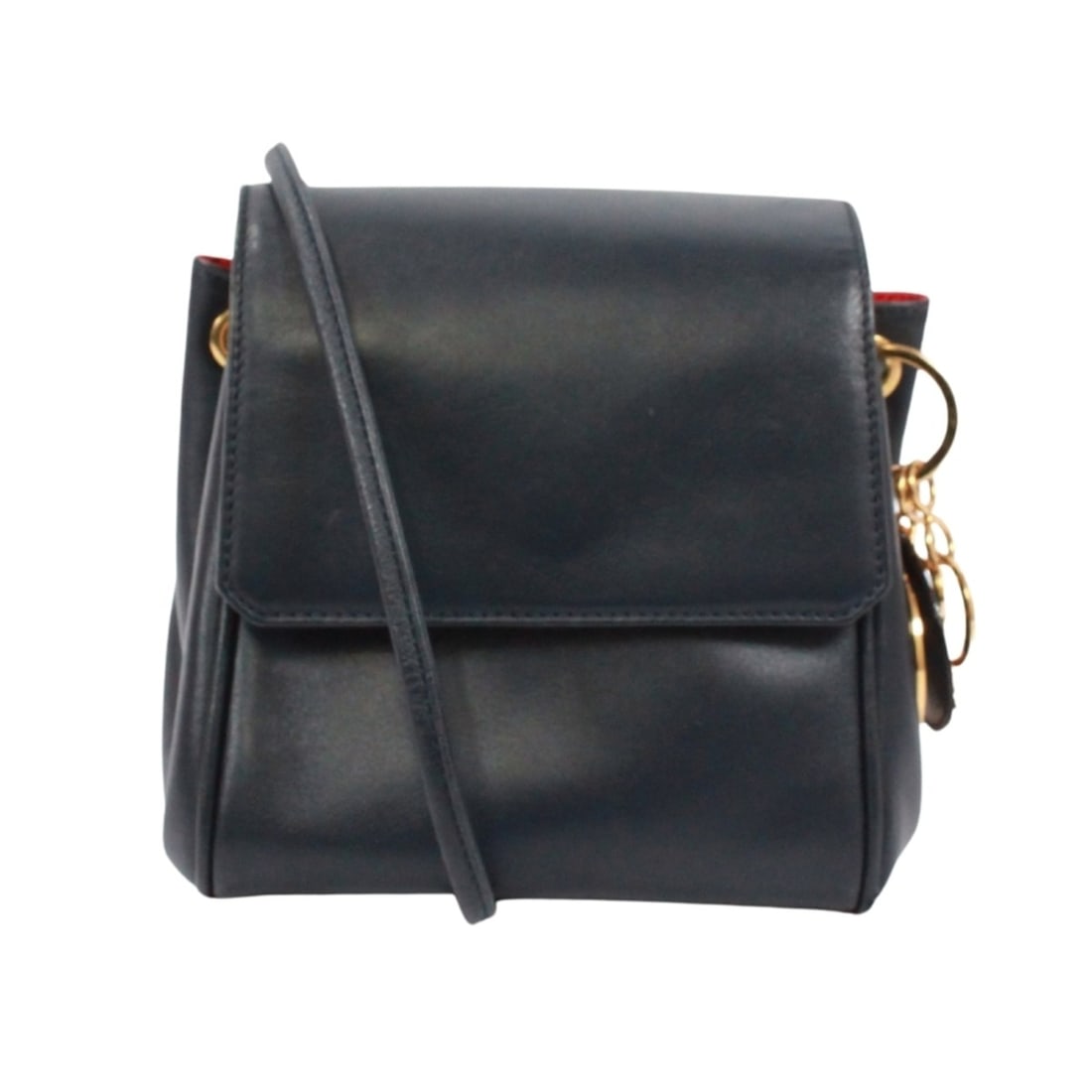 Christian Dior Vintage Mini Shoulder Bag, Leather, Navy, Women's: --- Catalog ---Category: SizeSize (HxWxD): 17cm x 16cm x 11cm / 6.69'' x 6.29'' x 4.33''Category: DesignType: Shoulder bagColor: NavyGender: WomenMaterial: Leather Category: GeneralBrand: Christian Di