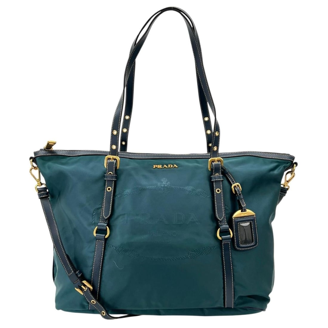 PRADA BR4253 Tote Bag, Nylon, Green, Women's: --- Catalog ---Category: SizeSize (HxWxD): 29cm x 35cm x 15cm / 11.41'' x 13.77'' x 5.9''Category: DesignType: Tote bagColor: GreenGender: WomenMaterial: Nylon Category: GeneralMPN: BR4253Brand: Prada
