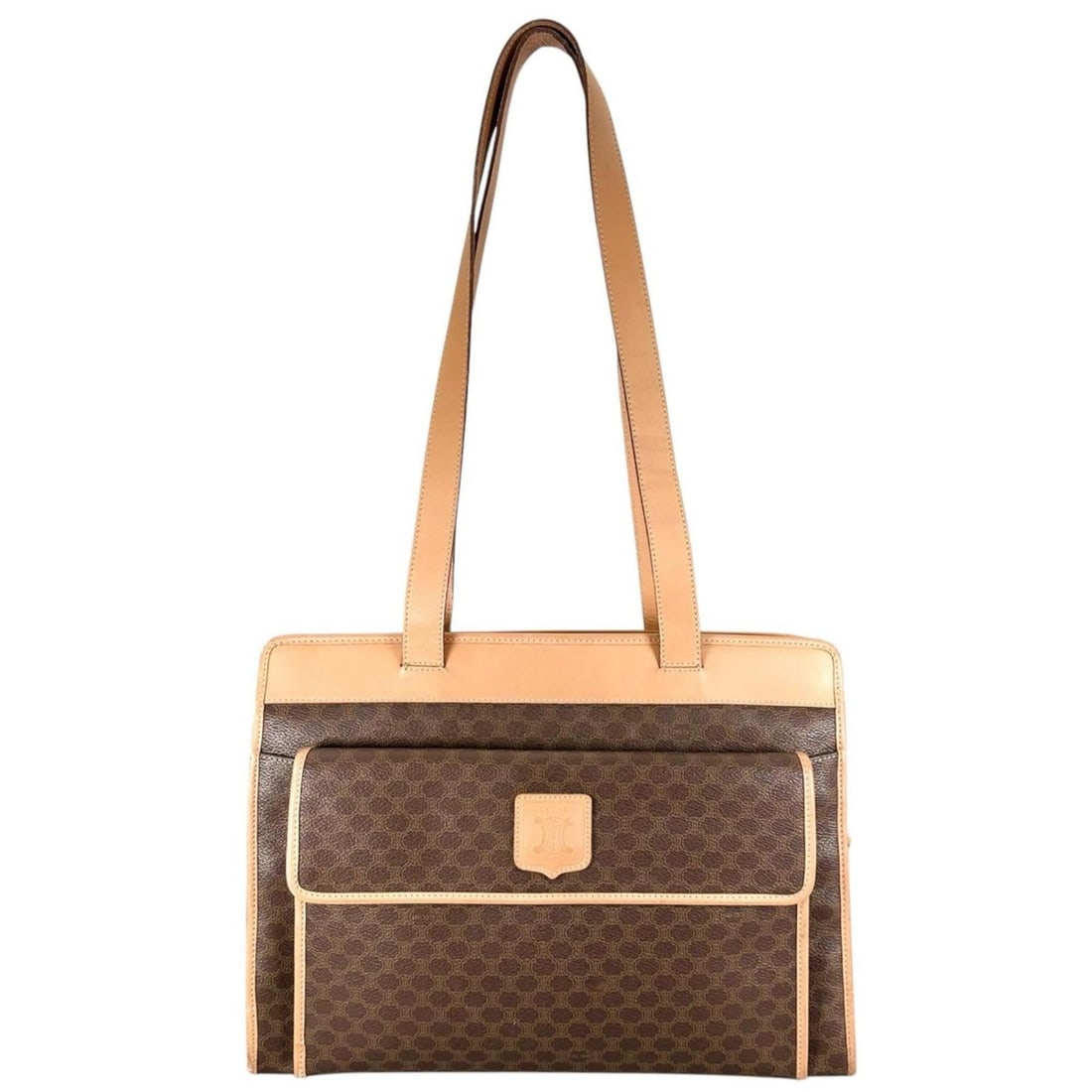 CELINE Macadam M 16 1 Tote Bag Leather Brown Women's: --- Catalog ---Category: SizeSize (HxWxD): 25.5cm x 36cm x 12cm / 10.03'' x 14.17'' x 4.72''Category: DesignType: Tote bagColor: BrownGender: WomenMaterial: PVC , Leather Category: GeneralMPN: M 16 1B