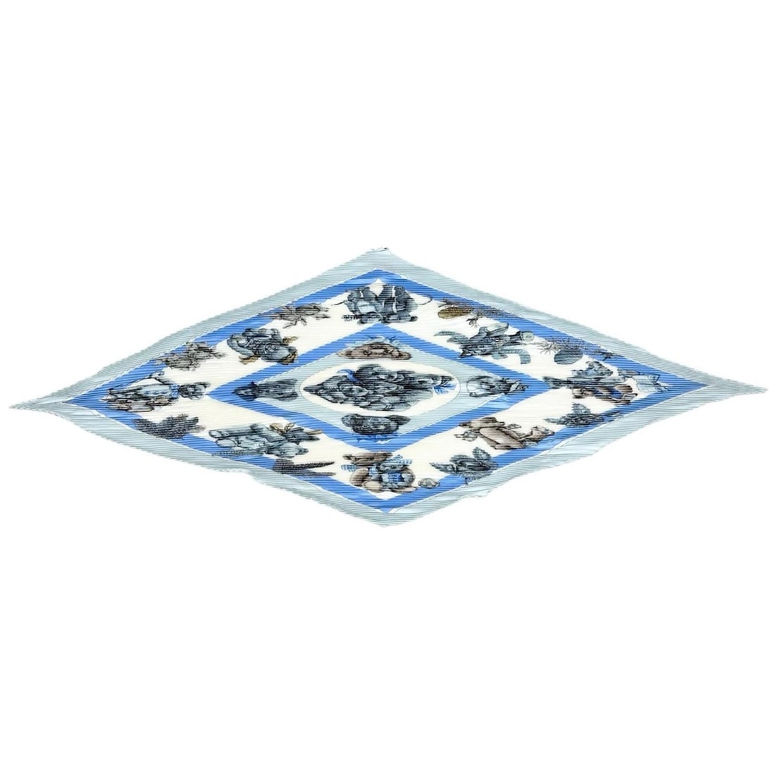 HERMES Pleated Scarf, Teddy Bear Friend, Silk, Light Blue, Women's: --- Catalog ---Category: SizeSize (LxW): 29cm x 1.3m / 11.41'' x 51.18''Category: DesignType: ScarfColor: Light blueGender: WomenMaterial: Silk Category: GeneralBrand: Hermes--- Item List ---Section: 