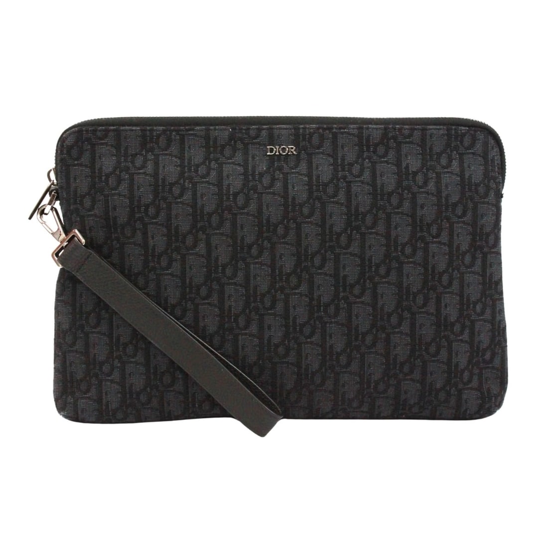 Christian Dior Oblique Pouch 2OBCA251YSE Clutch Bag Leather Jacquard Black Men's: --- Catalog ---Category: SizeSize (HxWxD): 22cm x 31cm x 4cm / 8.66'' x 12.2'' x 1.57''Category: DesignType: Clutch bagColor: BlackGender: MenMaterial: Leather , Jacquard Category: GeneralMPN: 2OBCA25