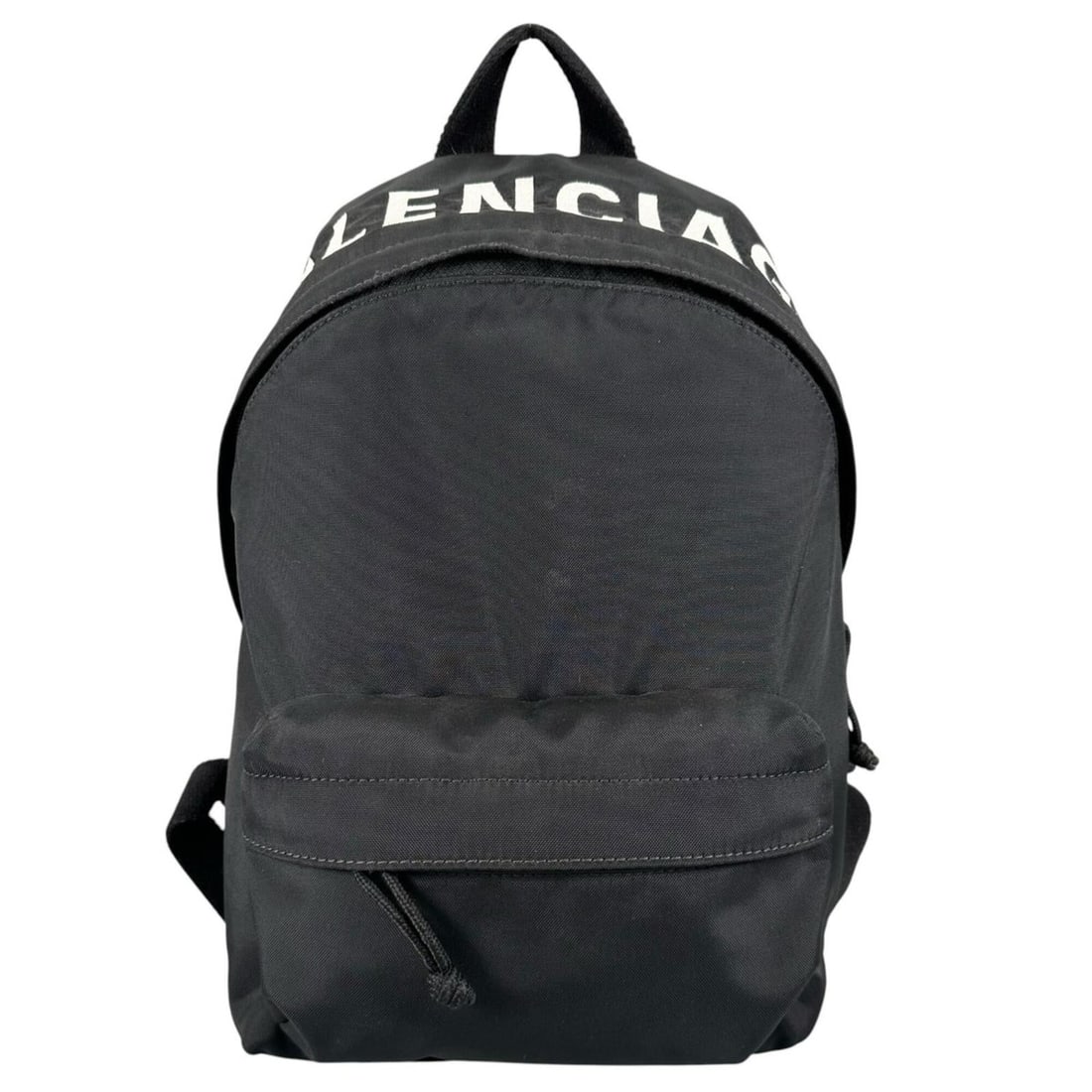 BALENCIAGA Wheel Backpack, Wool Nylon, Black, Men's & Women's: --- Catalog ---Category: SizeSize (HxWxD): 34.5cm x 24cm x 11.5cm / 13.58'' x 9.44'' x 4.52''Category: DesignType: BackpackColor: BlackGender: Men,WomenMaterial: Wool , Nylon Category: GeneralBrand: