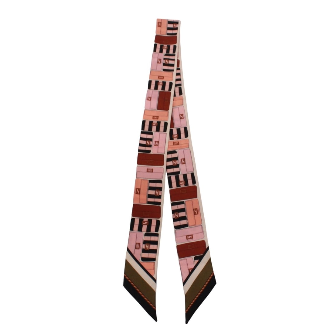 FENDI Silk Scarf/Muffler, Pink Multicolor, Women's: --- Catalog ---Category: SizeSize (LxW): 1.21m / 47.63''Category: DesignType: ScarfColor: Multi-color, PinkGender: WomenMaterial: Silk Category: GeneralBrand: FendiCountry of Origin: Italy--- Item Lis