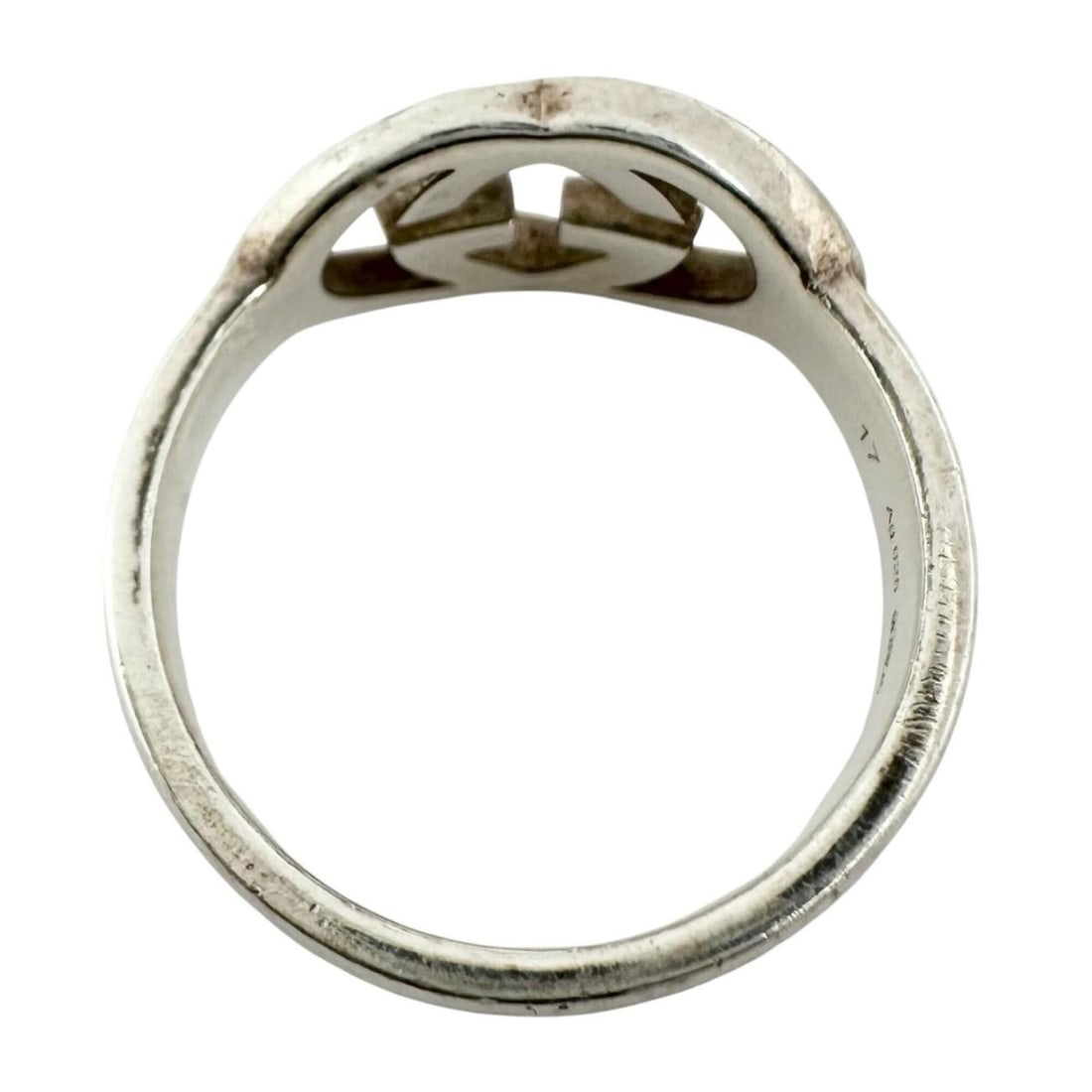 GUCCI GG Interlocking Ring, Ag925 Silver, Men's Ring - 2