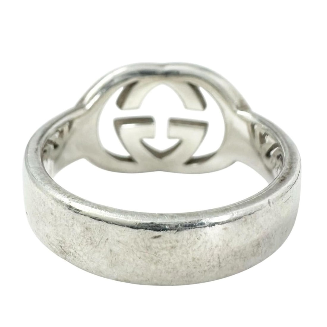 GUCCI GG Interlocking Ring, Ag925 Silver, Men's Ring - 3
