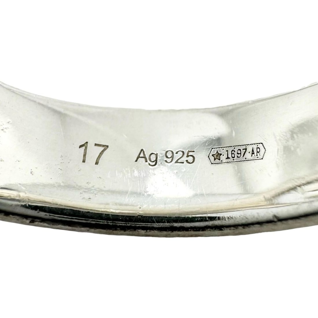 GUCCI GG Interlocking Ring, Ag925 Silver, Men's Ring - 5