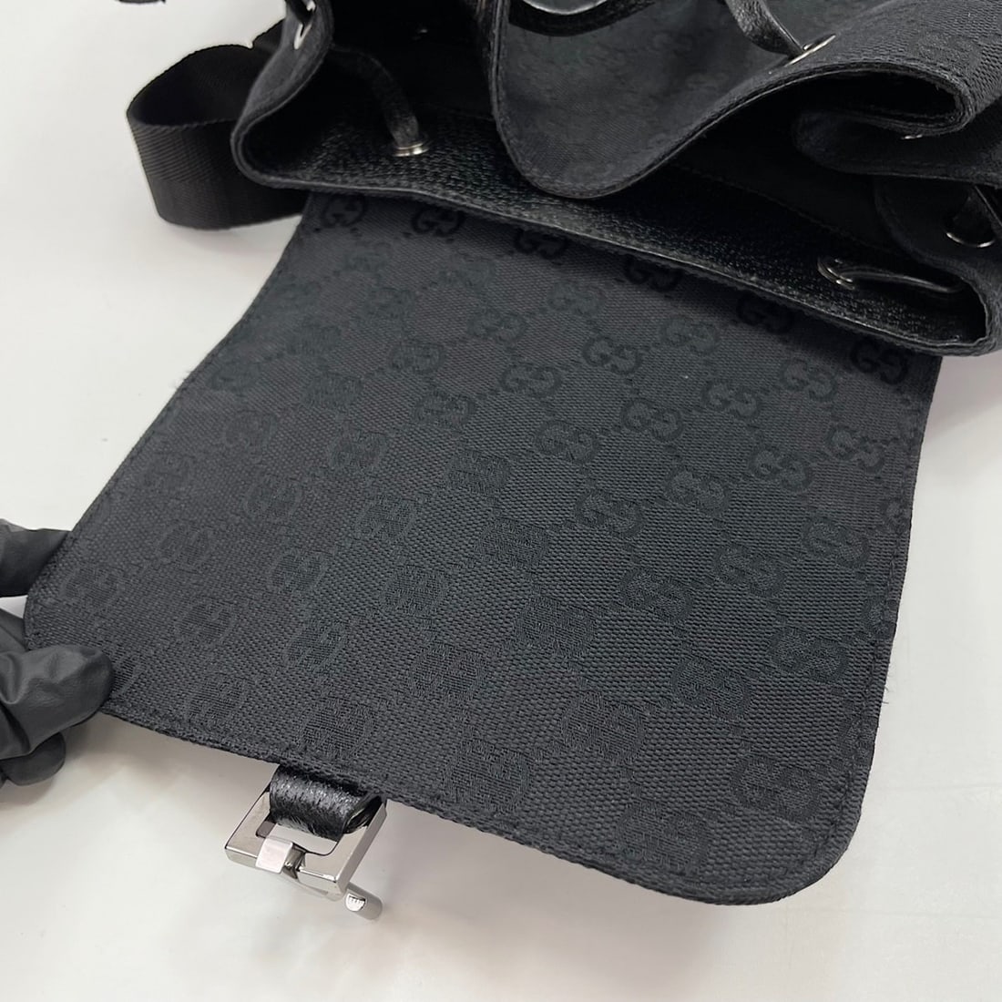 Gucci Jackie Backpack, Black - 12