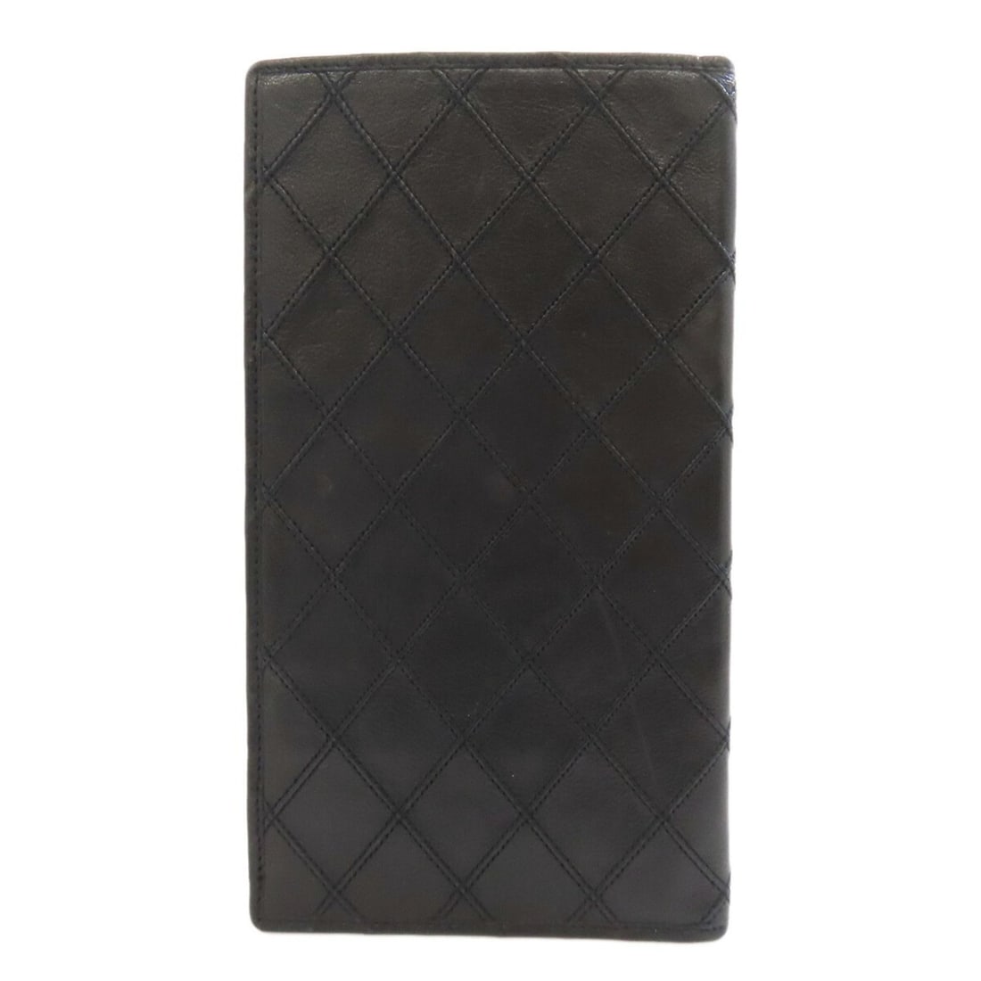 Chanel Stitch Long Wallet Calfskin Women's CHANEL: --- Catalog ---Category: SizeSize (HxWxD): 19cm x 10cm x 5.00mm / 7.48'' x 3.93'' x 0.19''Category: DesignType: Long wallet (bi-fold)Color: BlackGender: WomenMaterial: Leather Leather/Fur Type: Calfsk