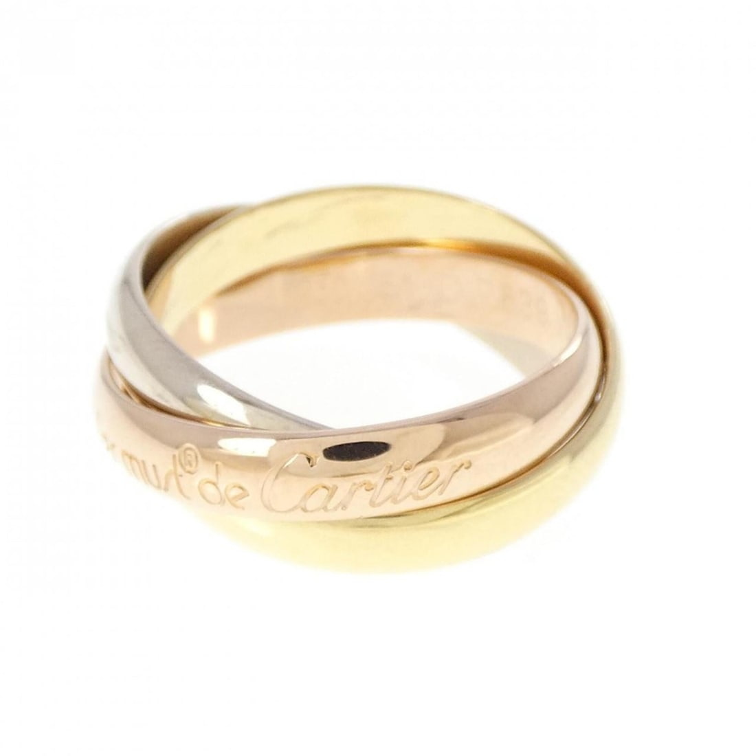 Cartier Trinity Ring: --- Catalog ---Category: SizeUS Size: 6Brand Size: 51Category: DesignType: Band ringGender: WomenMaterial: Pink gold (18K), White gold (18K), Yellow gold (18K)Category: GeneralBrand: Cartier--- Item L