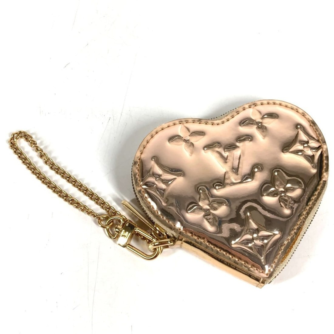 LOUIS VUITTON M93567 Monogram Miroir Portemonnaie Coeur Wallet Coin Purse Heart-shaped Chain Case (1 of 11)