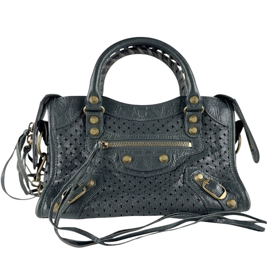 Balenciaga BALENCIAGA Handbag Shoulder Bag Classic Mini City Leather Dark Gray Gold Women's z10242: --- Catalog ---Category: SizeSize (HxWxD): 14cm x 24cm x 9cm / 5.51'' x 9.44'' x 3.54''Category: DesignType: Handbag, Shoulder bagColor: Dark grayGender: WomenMaterial: Leather Category: GeneralBrand: