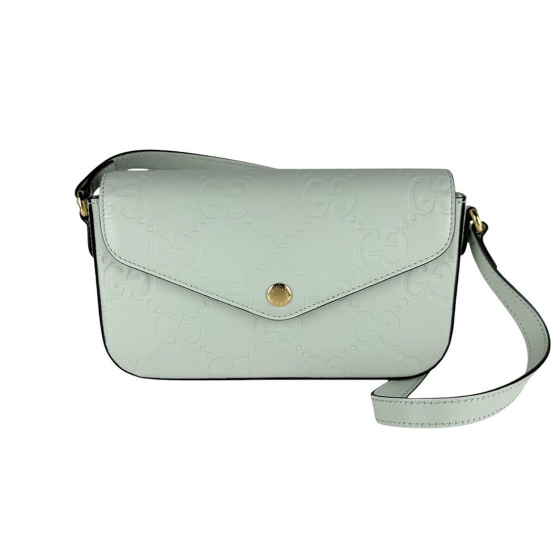 Gucci Super Mini Leather Shoulder Bag, Light Green, Women's, 772794 z10152: --- Catalog ---Category: SizeSize (HxWxD): 13cm x 20cm x 4cm / 5.11'' x 7.87'' x 1.57''Category: DesignType: Shoulder bagColor: Light greenGender: WomenMaterial: Leather Category: GeneralMPN: 772794Br