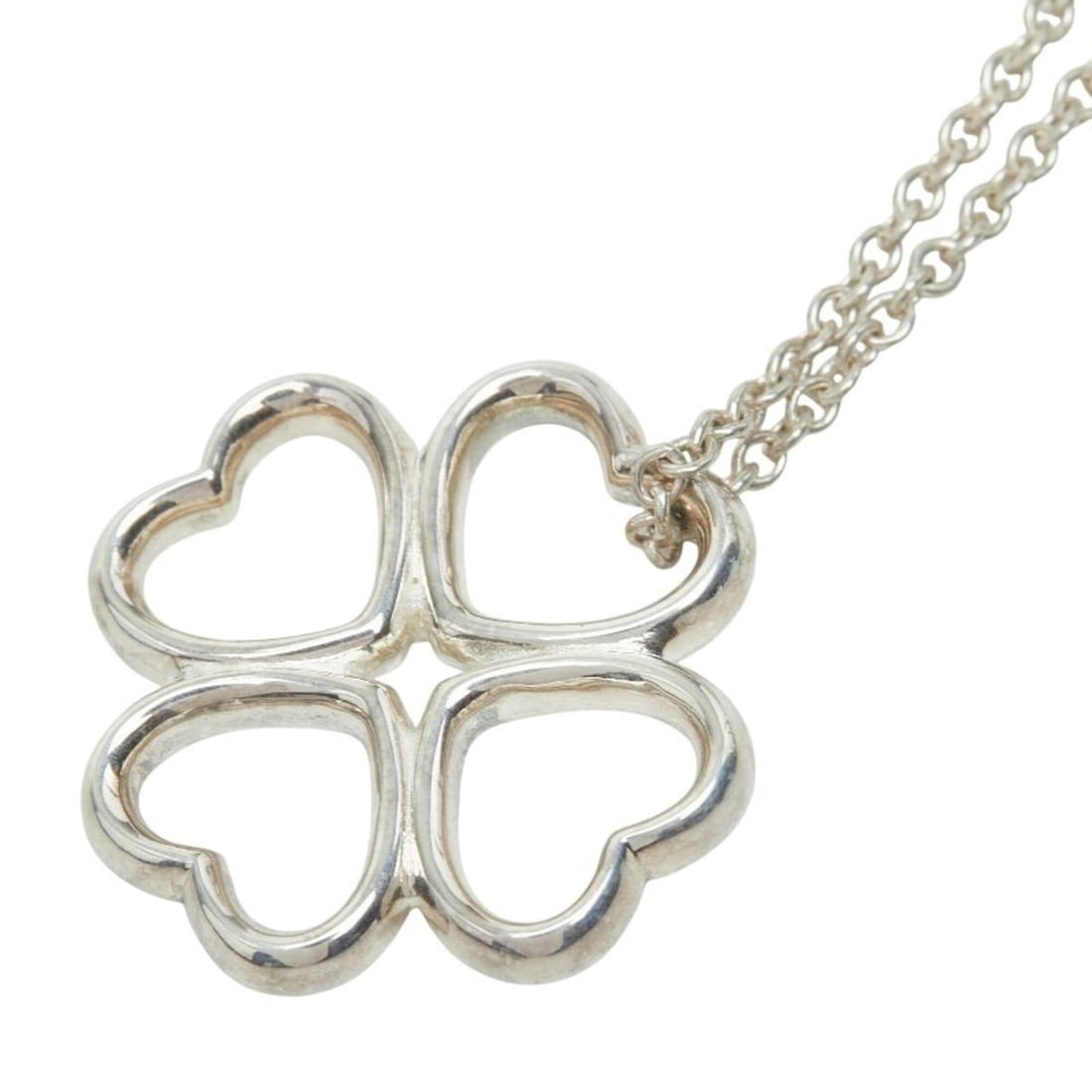 Tiffany & Co. Heart Clover Necklace, SV925 Silver, Women's.: --- Catalog ---Category: SizeNeck Circumference: 45 cm / 17.71''Category: DesignColor: SilverGender: WomenMaterial: Silver 925Necklace Type: NecklaceCategory: GeneralBrand: Tiffany--- Item List ---Sec