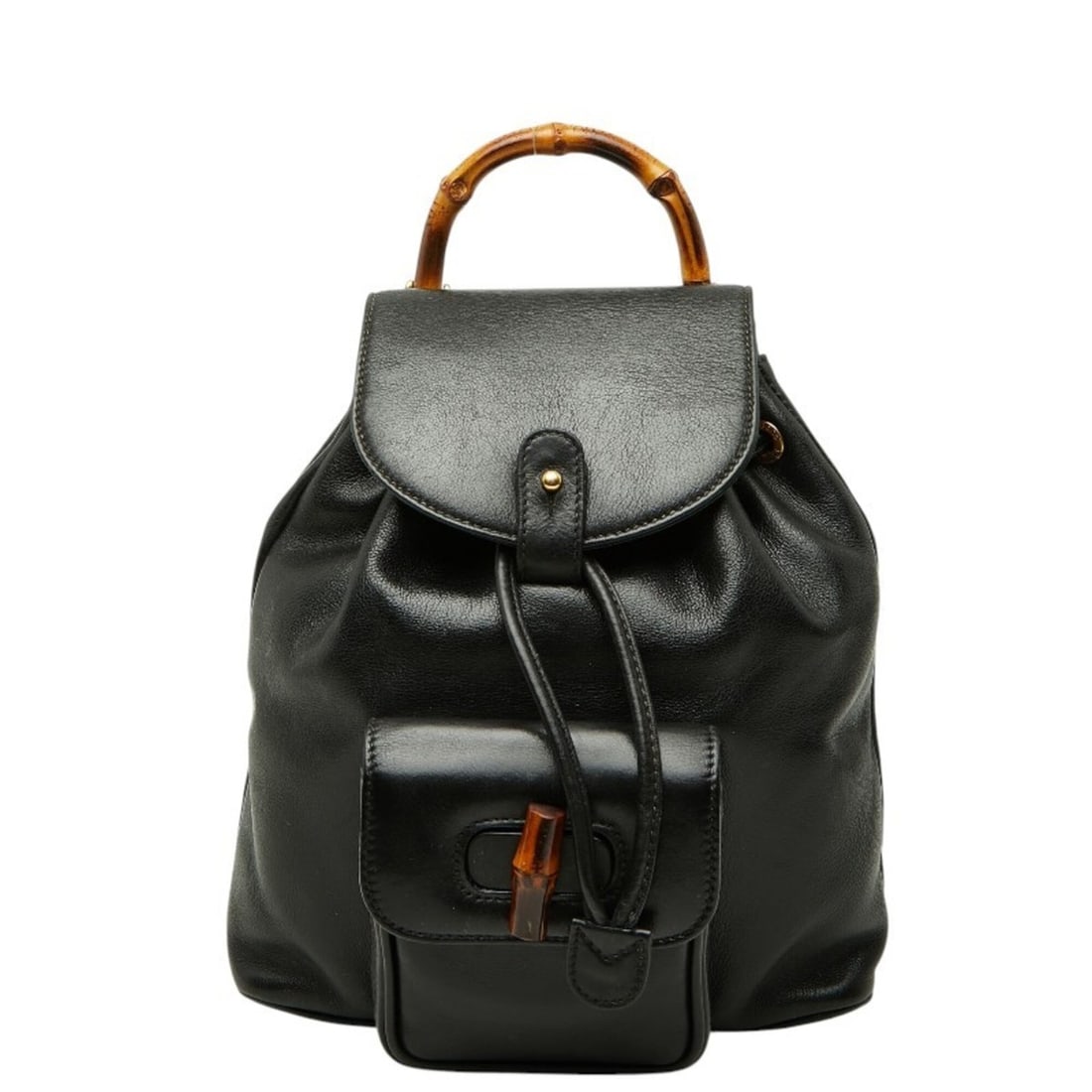 Gucci Bamboo Backpack 003 2034 0030 Black Leather Women's GUCCI (1 of 10)