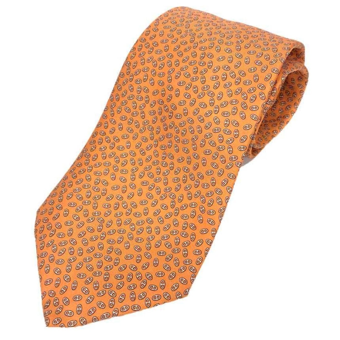 Hermes HERMES Tie Chaine d'Ancre Orange 100% Silk: --- Catalog ---Category: SizeWidth: 9cm / 3.54''Category: DesignType: CravatColor: OrangeMaterial: Silk Category: GeneralBrand: HermesCountry of Origin: France--- Item List ---Section: ConditionRankin