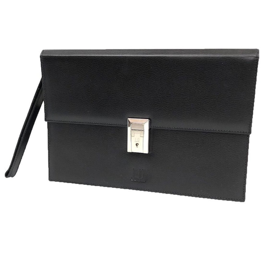 Dunhill leather clutch bag, black. (1 of 3)