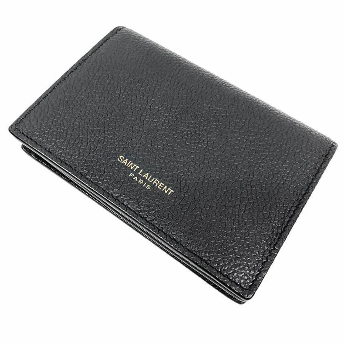 Yves Saint Laurent SAINT LAURENT PARIS Card Case/Business Holder 468994 Leather Black YSL: --- Catalog ---Category: DesignType: Card caseColor: BlackMaterial: Leather Category: GeneralBrand: Yves Saint LaurentCategory: Physical PropertiesSize (HxWxD): 7.5cm x 11cm x 2cm / 2.95'' x 4.33'' x 