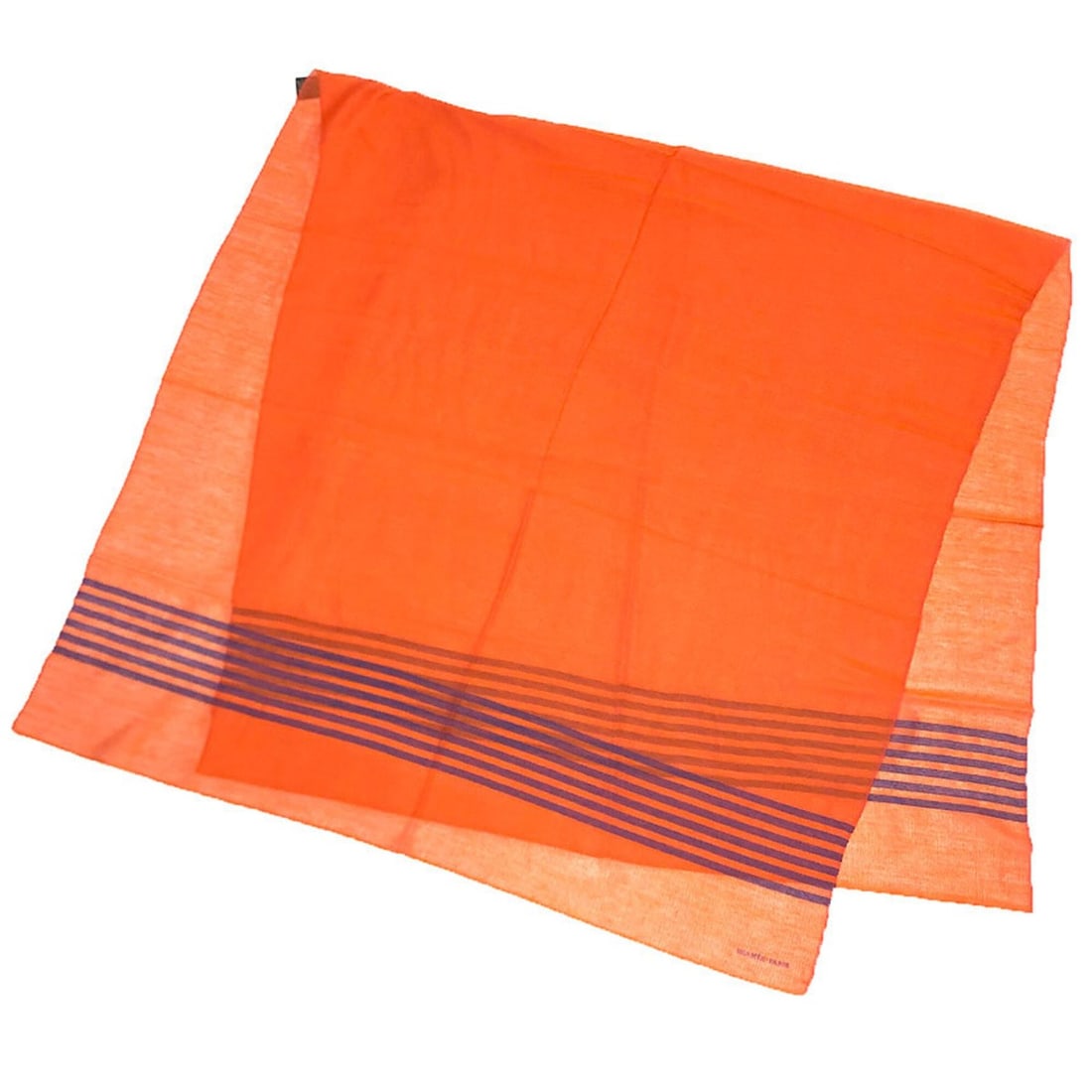 HERMES Plume Stitched Cashmere Silk Scarf - Orange x Blue Men's & Women's: --- Catalog ---Category: SizeSize (LxW): 1.96m x 1.02m / 77.16'' x 40.15''Category: DesignType: StoleColor: Blue, OrangeGender: Men,WomenMaterial: Cashmere Category: GeneralBrand: HermesCountry of Ori